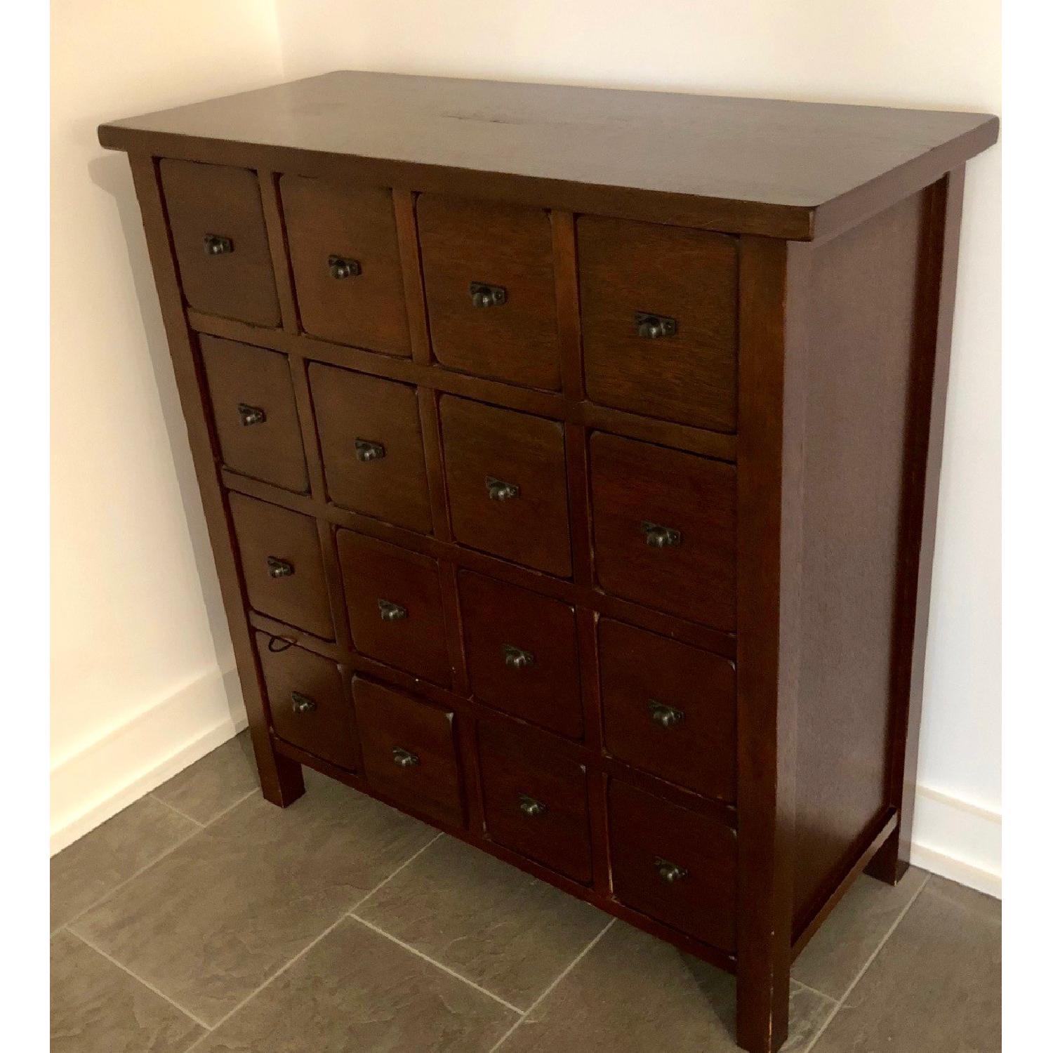 Pottery Barn Wood 16 Drawer Apothecary Cabinet - image-3