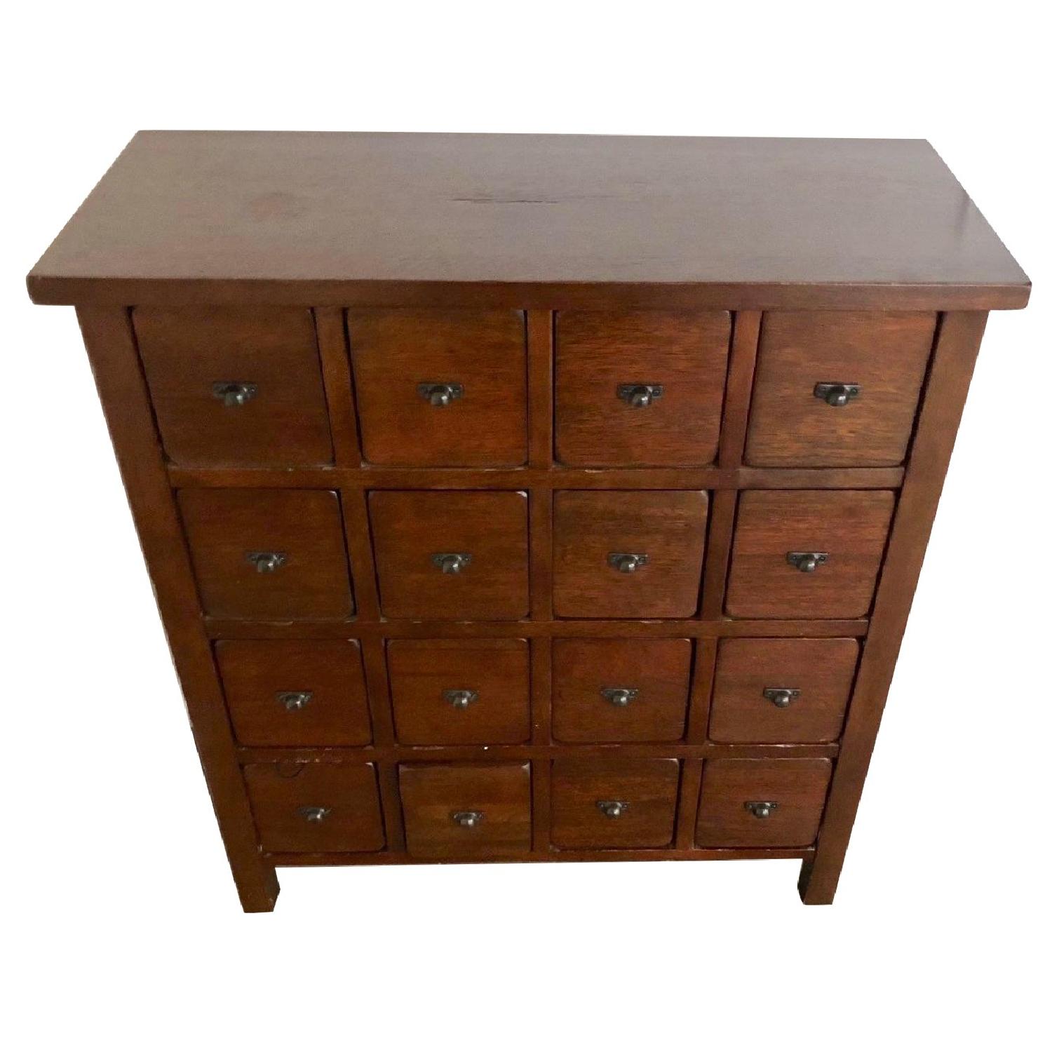 Pottery Barn Wood 16 Drawer Apothecary AptDeco