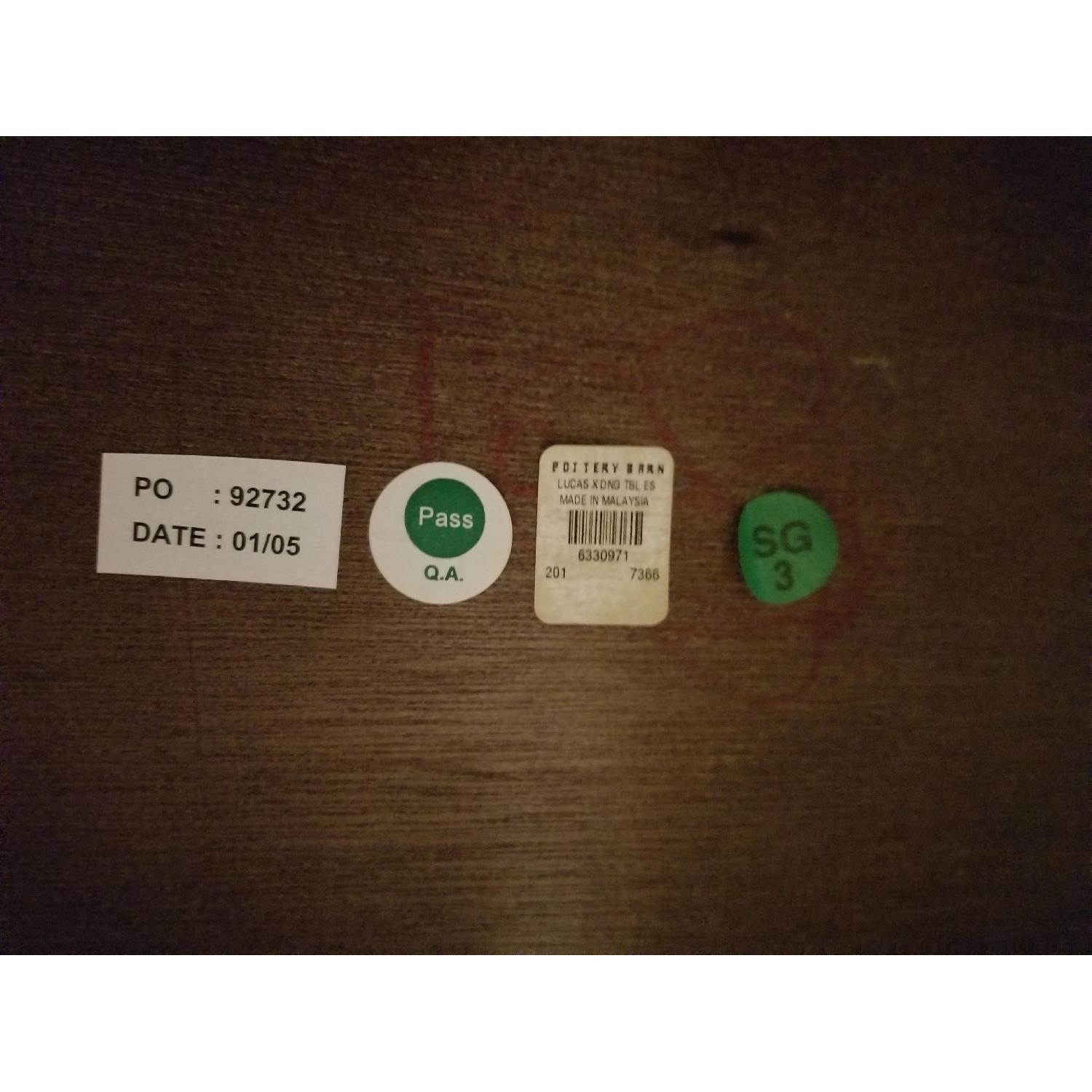 Pottery Barn Lucas Mahogany X Dining Room Table w/ Bench - image-1