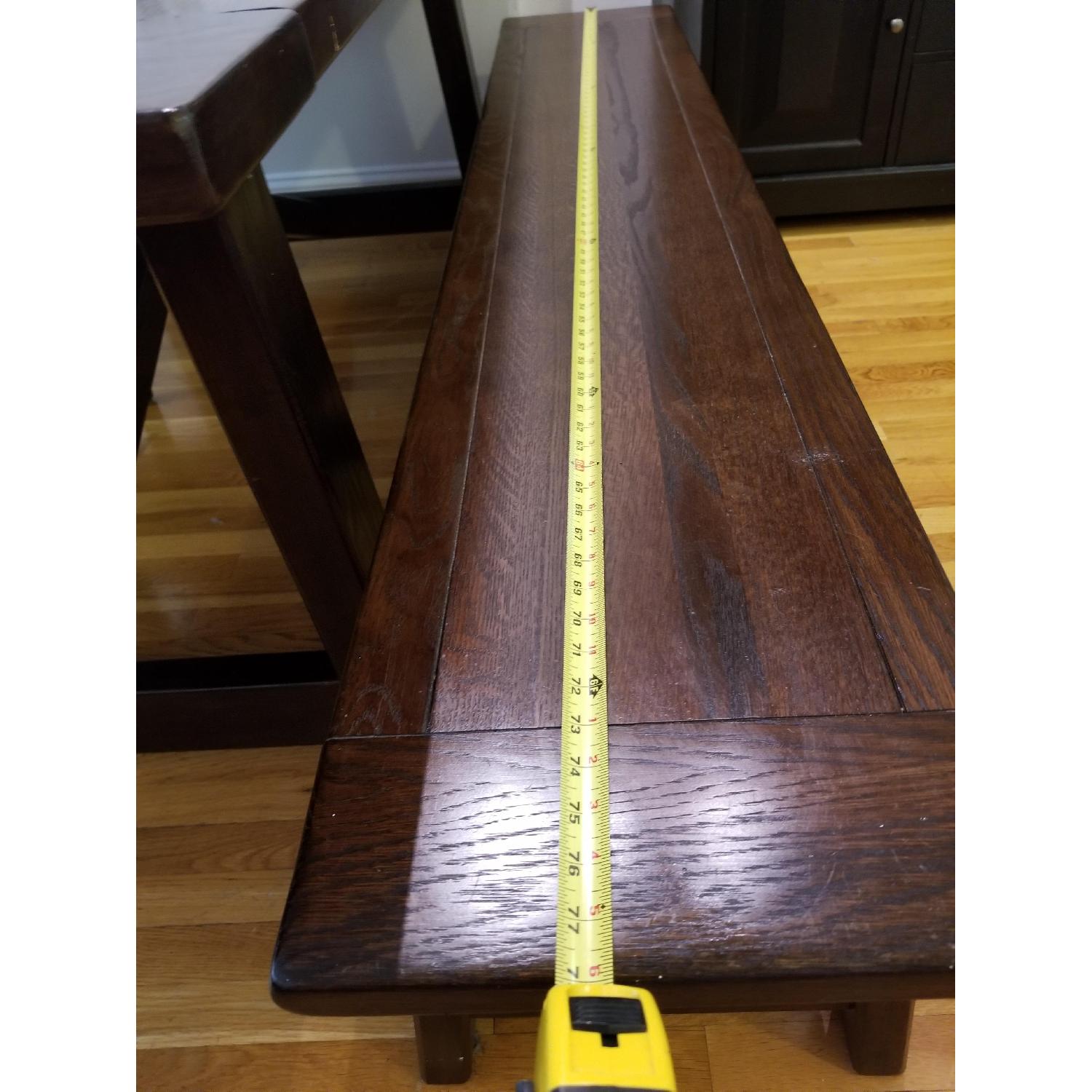 Pottery Barn Lucas Mahogany X Dining Room Table w/ Bench - image-3