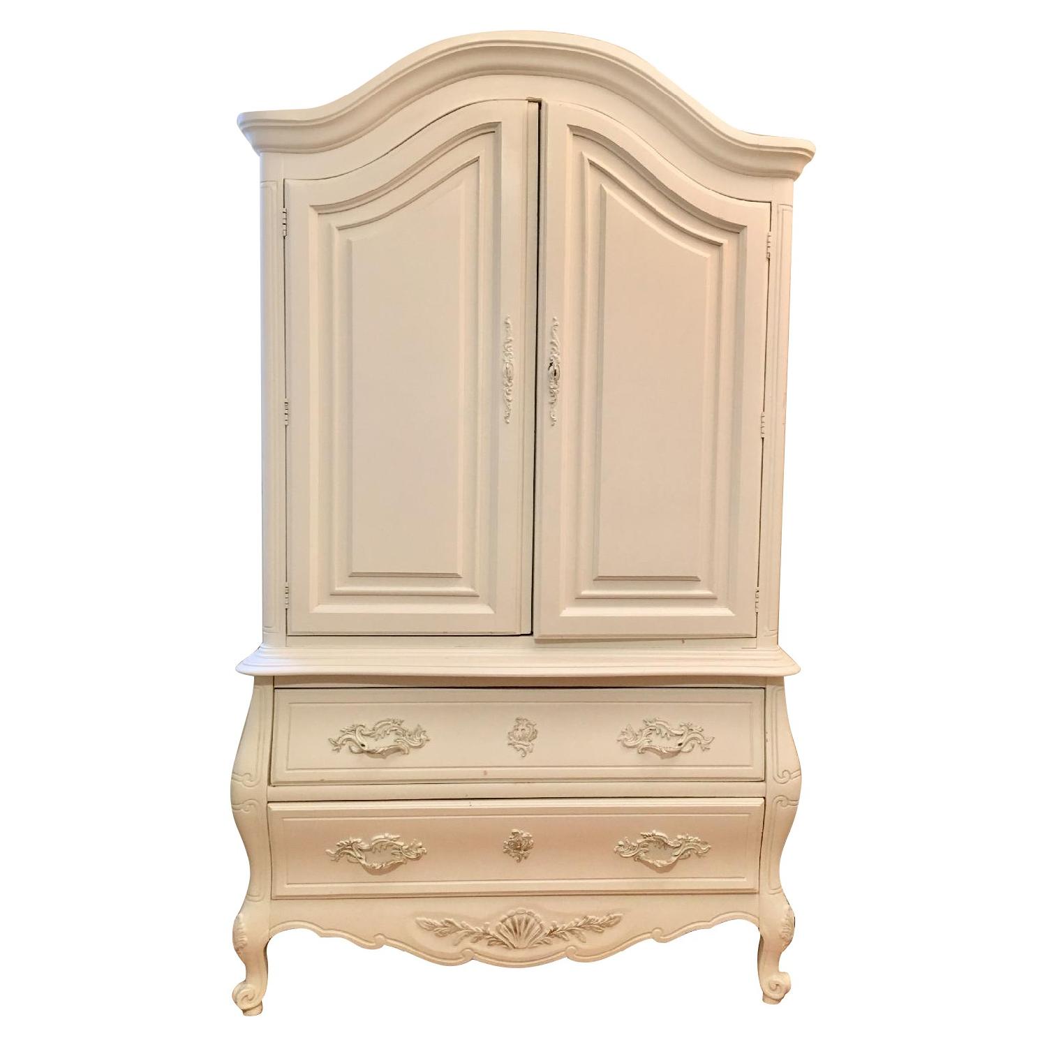 Antique White Armoire - image-0