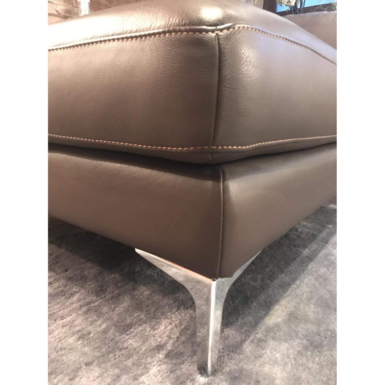 Design Within Reach Albero Chaise in Chocolate Brown Leather - image-8