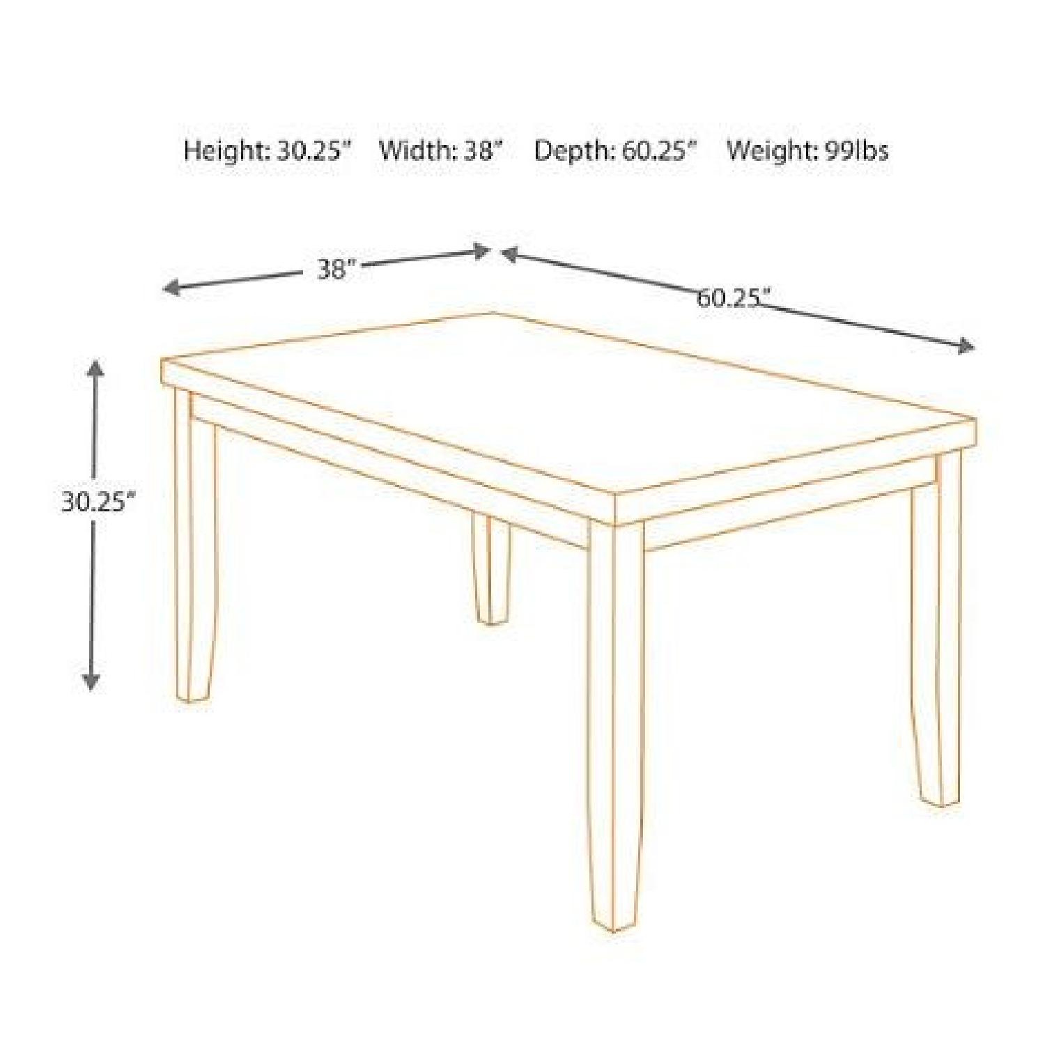 Ashley Brown Faux Marble Top Dining Table - image-6