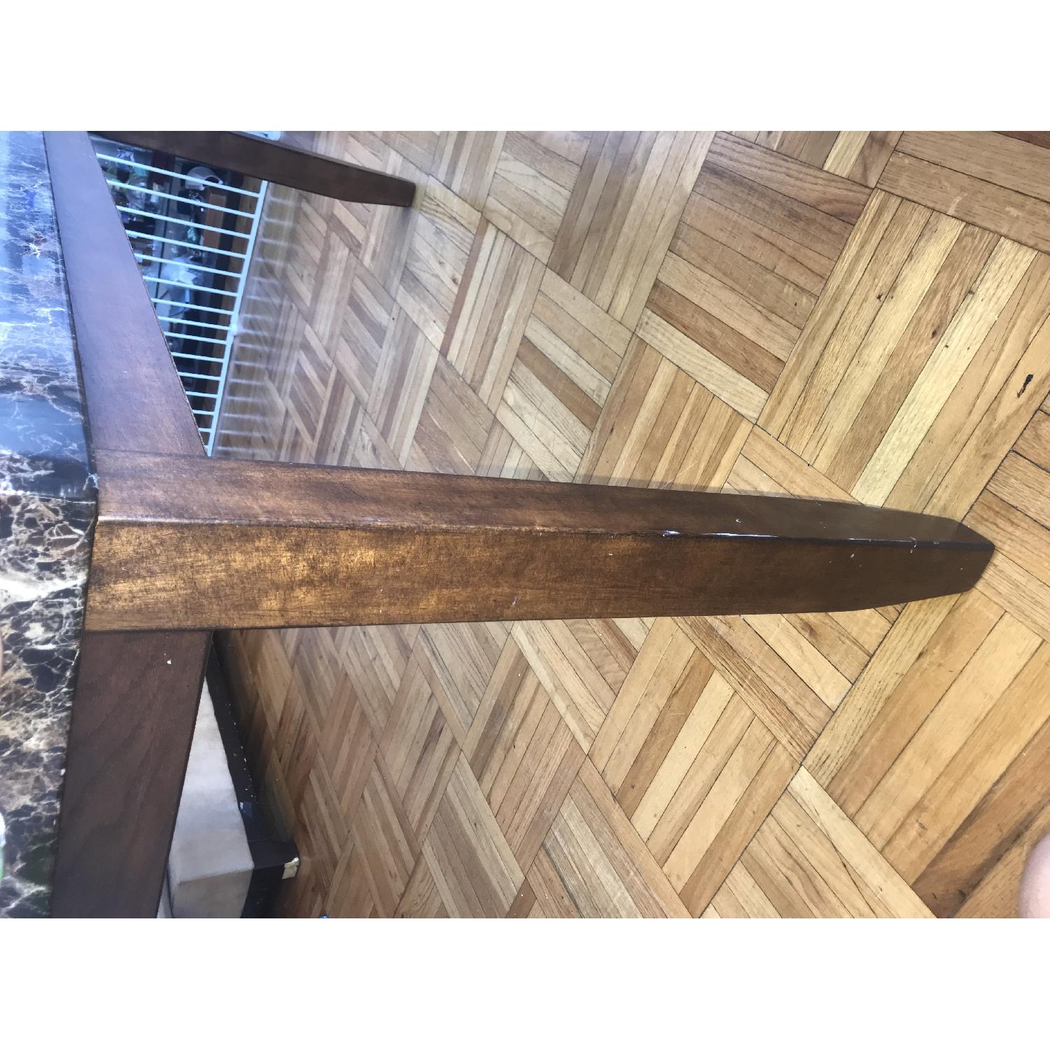Ashley Brown Faux Marble Top Dining Table - image-7