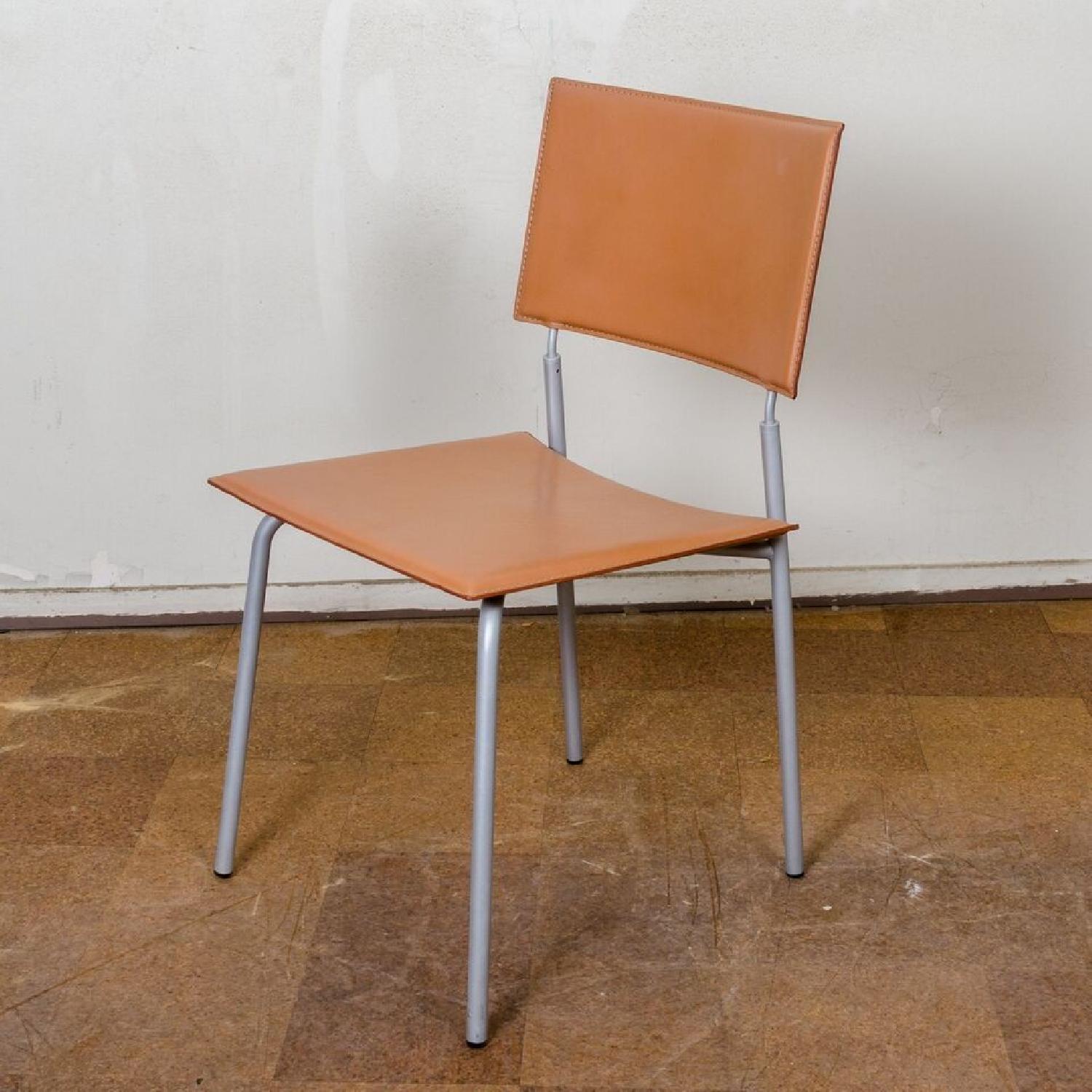 Knoll Italian Leather Dining Chairs - image-6