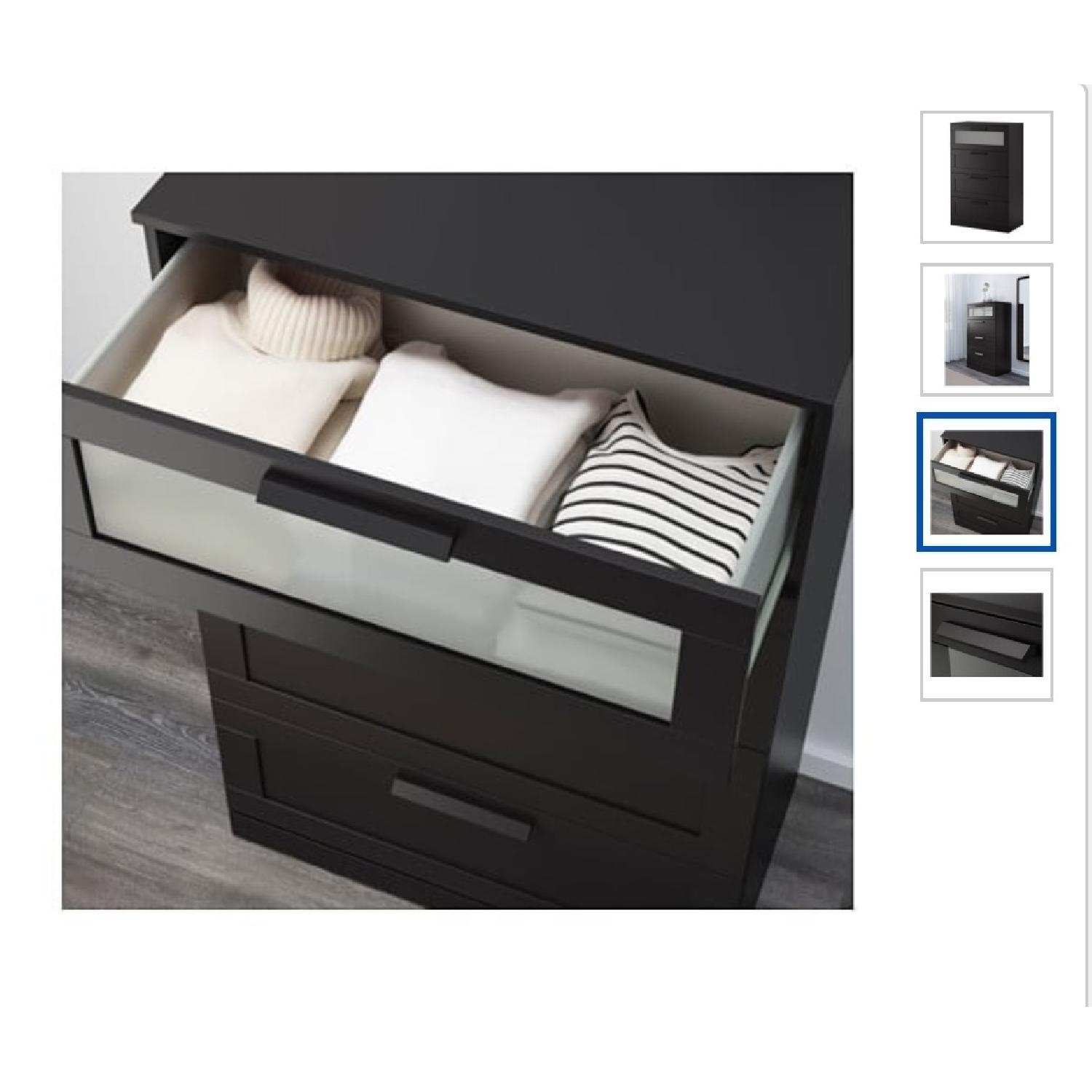 Ikea Brimnes 4 Drawer Frosted Glass Dresser - image-3