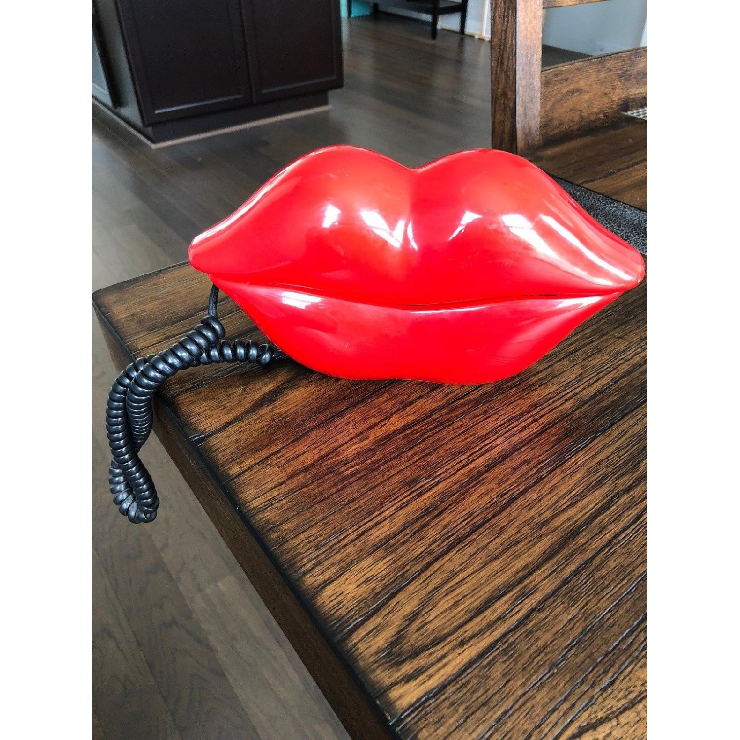Vintage Sexy Red Lips Trimline Phone - image-1