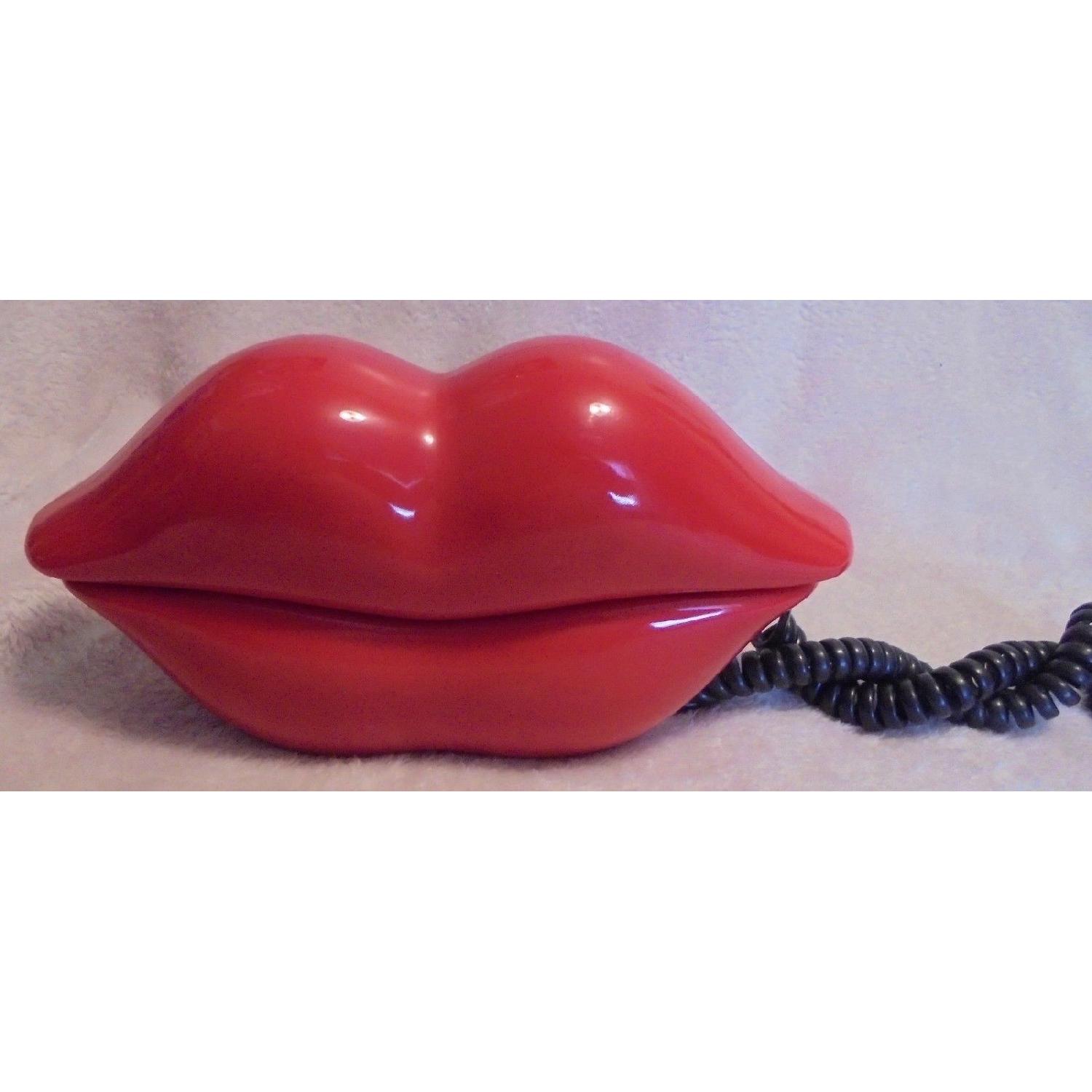 Vintage Sexy Red Lips Trimline Phone - image-5