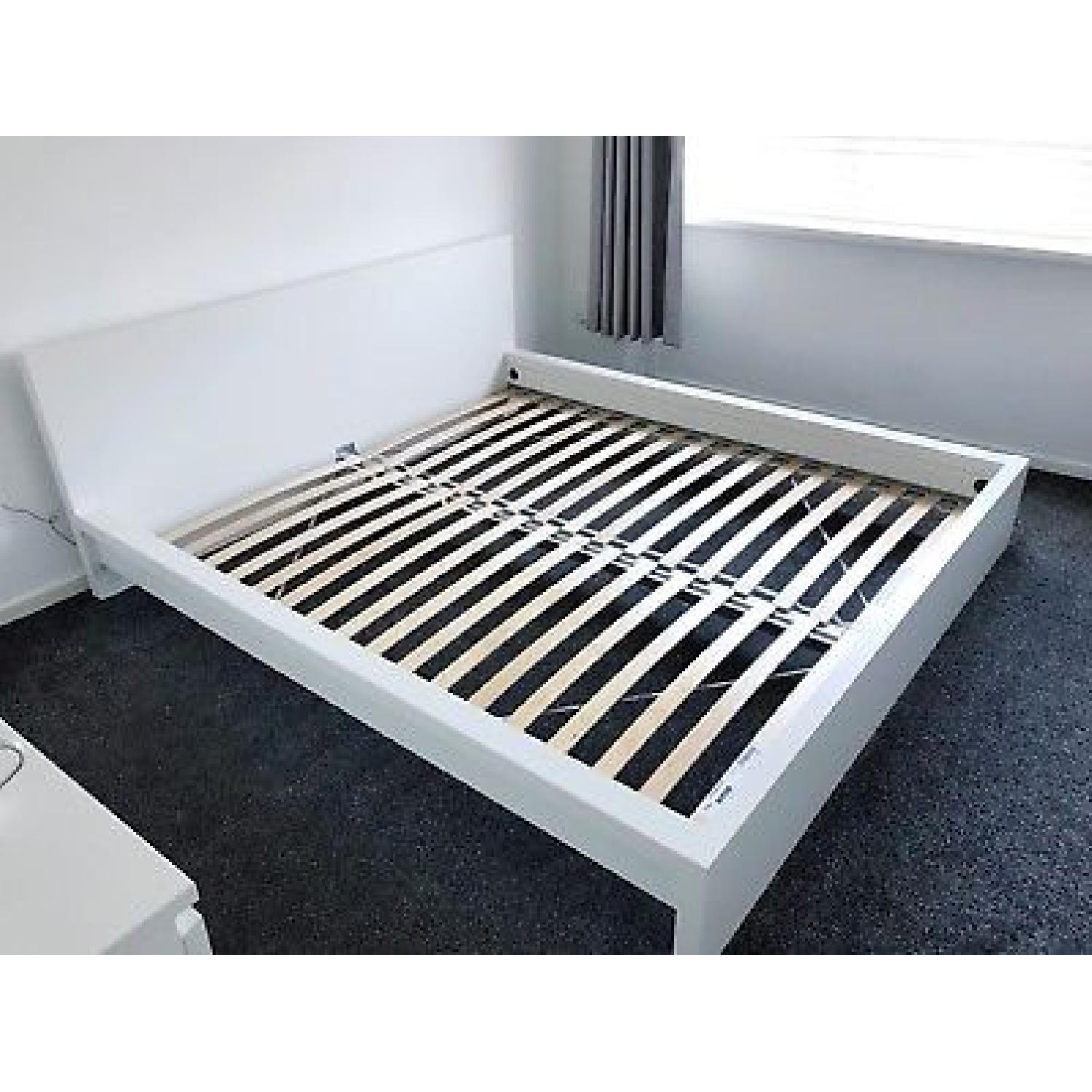 Ikea Malm White Low Bed Frame AptDeco