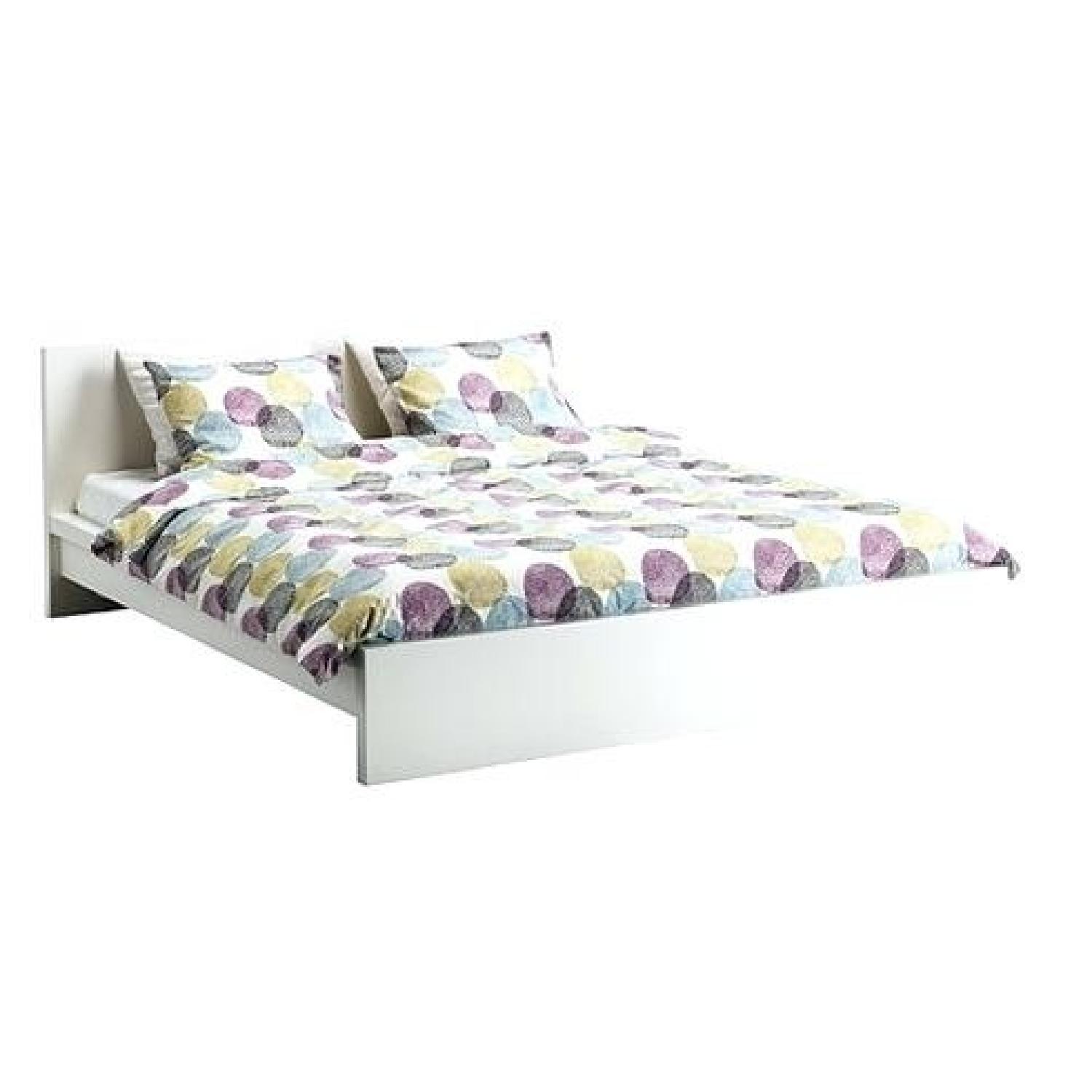 Ikea Malm White Low Bed Frame - image-0