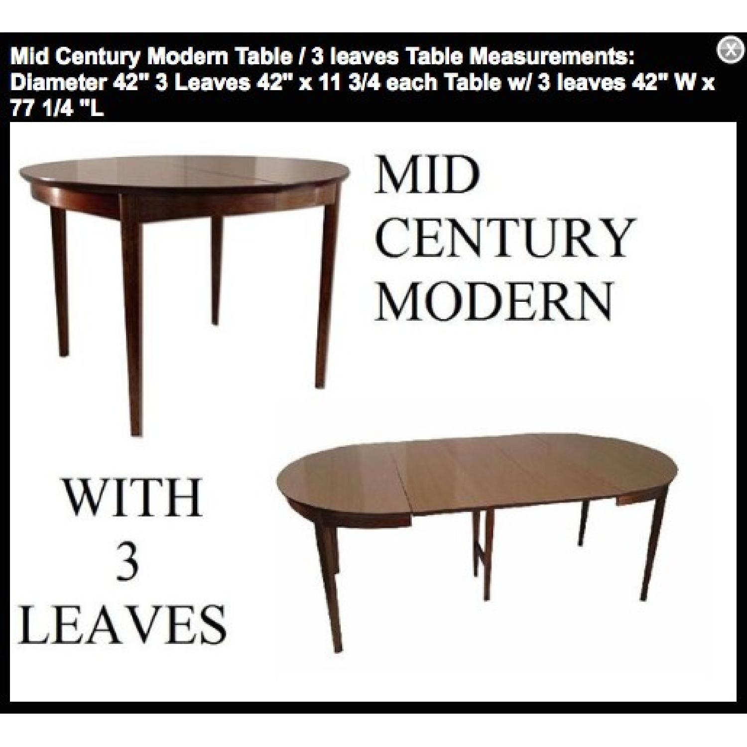 Mid Century Modern Expandable Dining Table w/ 4 Chairs AptDeco