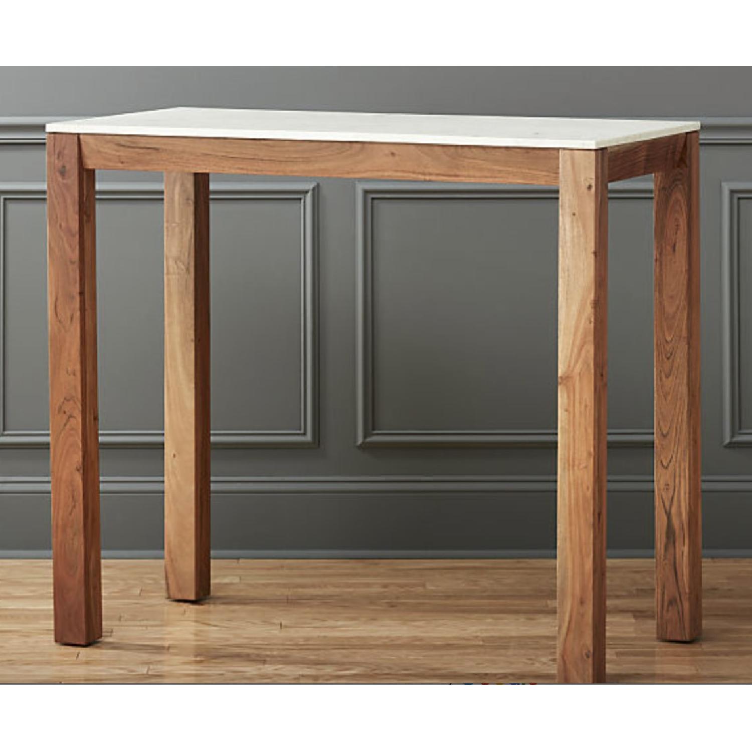 CB2 Palate Marble High Dining Table - image-1