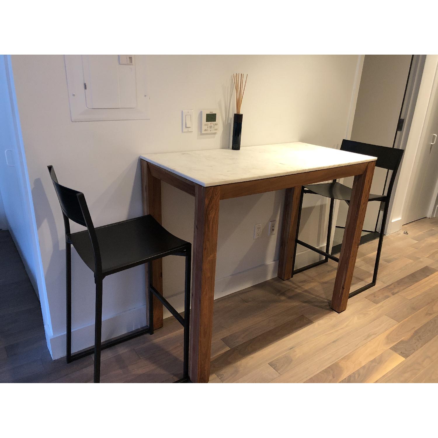 CB2 Palate Marble High Dining Table - image-4