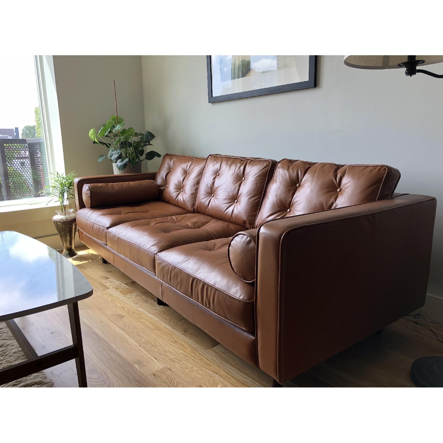 Jasper Laine Metropolitan Leather Caramel Metro Sofa - image-2