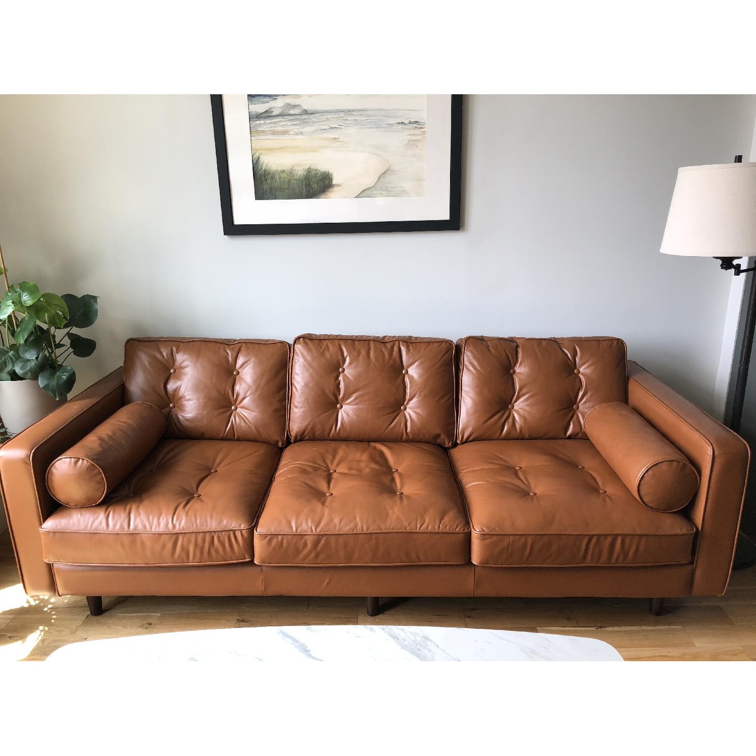 Jasper Laine Metropolitan Leather Caramel Metro Sofa - image-3