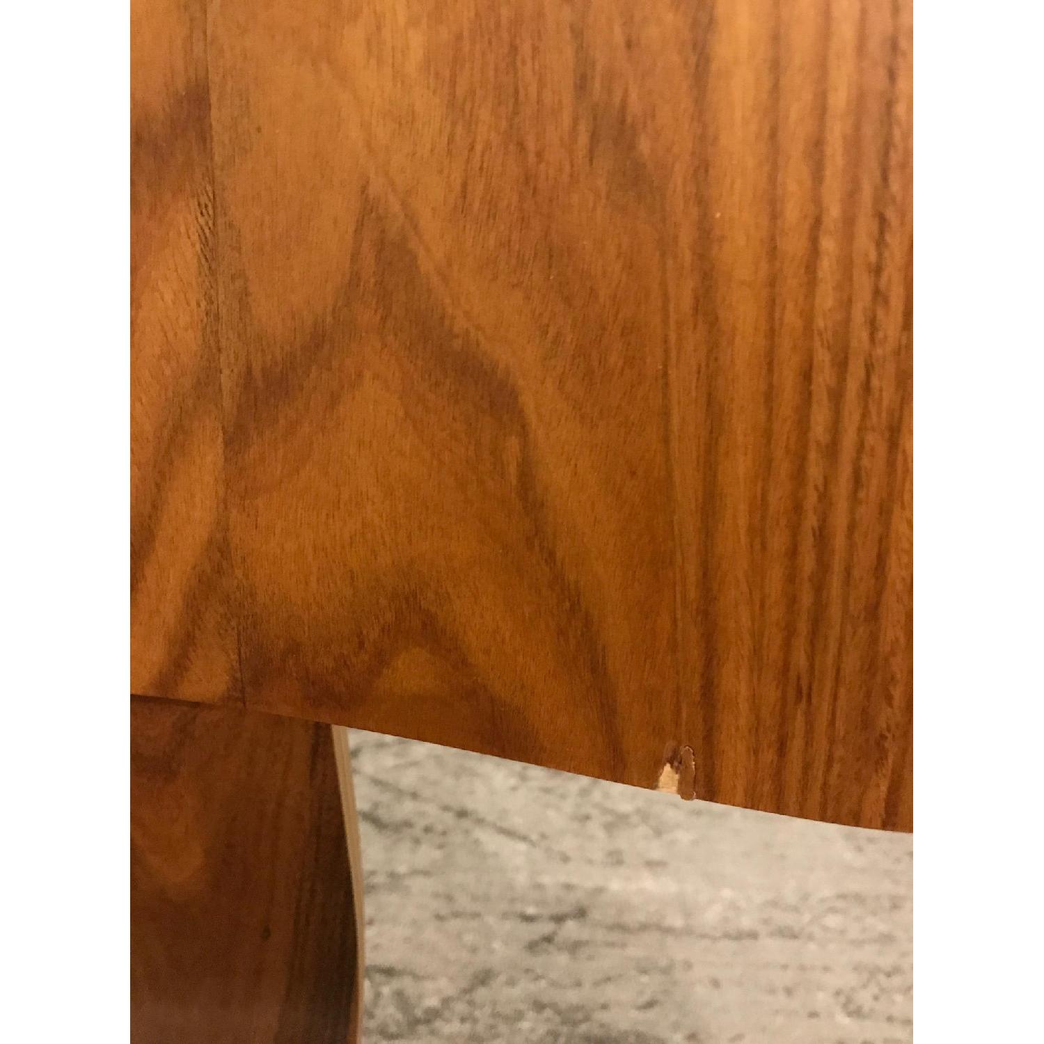 White on White Eames Plywood Replica Dining Chairs in Walnut - image-7