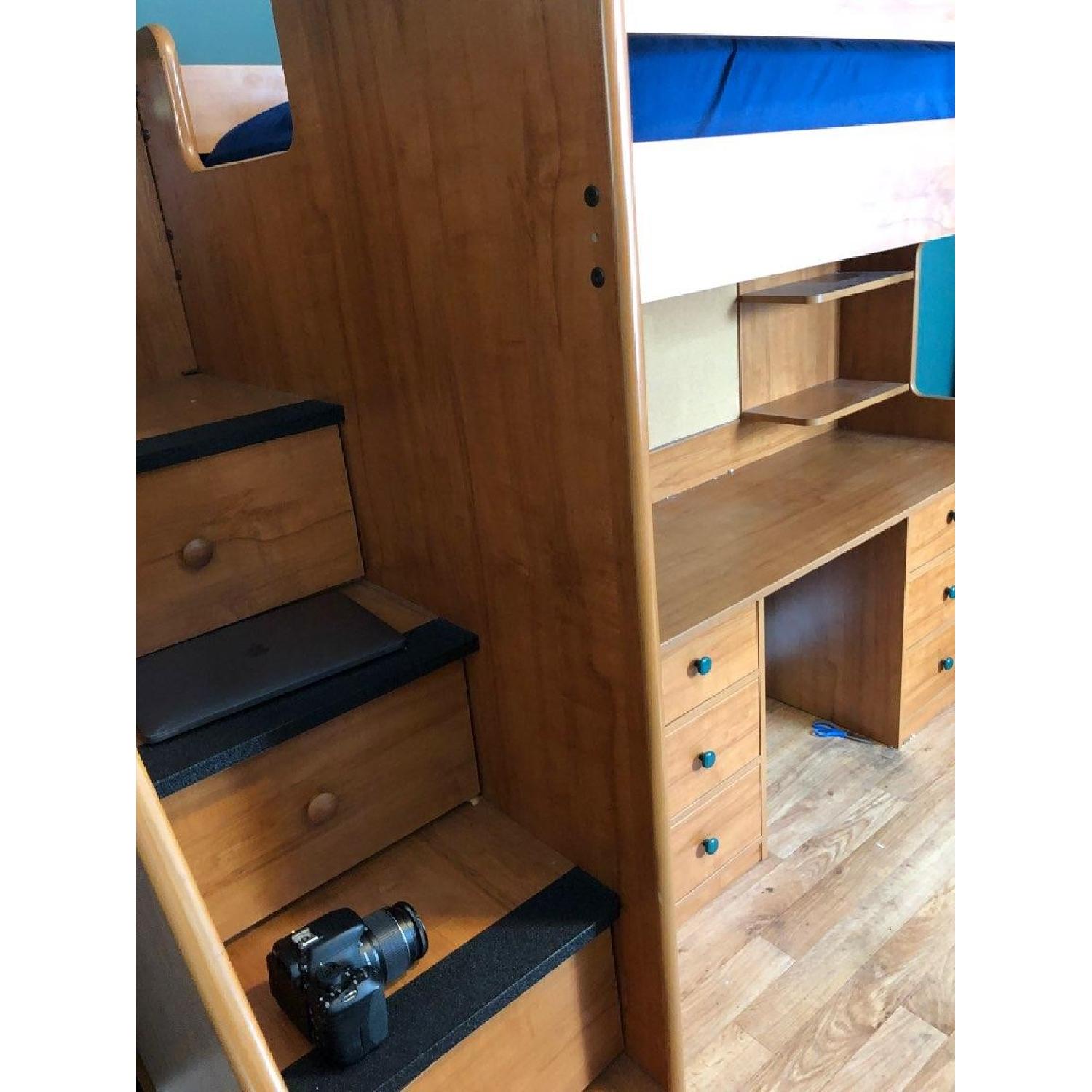 Berg Furniture Utica Twin Loft Bed w/ Staircase & Desk - image-4