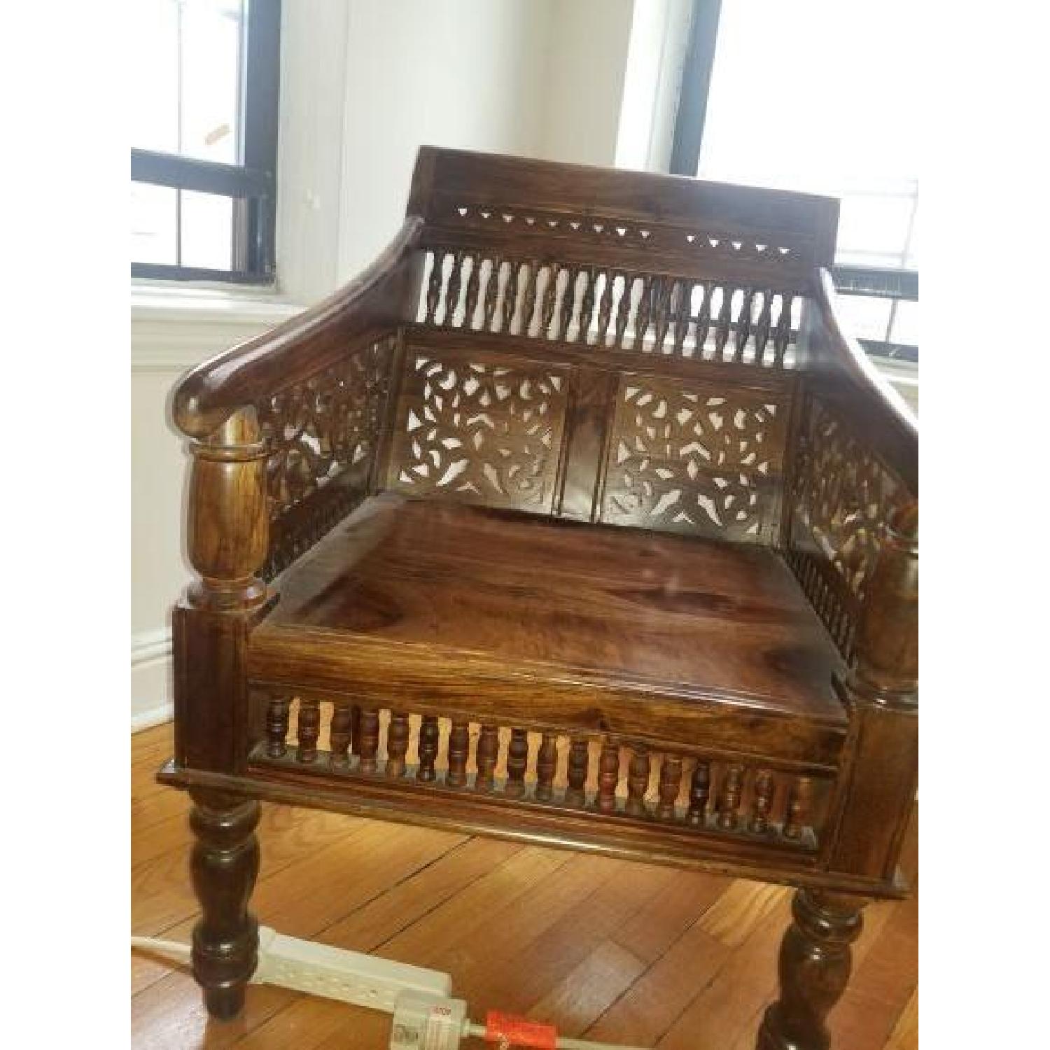 Porter Sheesham Hand Carved Maharaja Chair - image-1