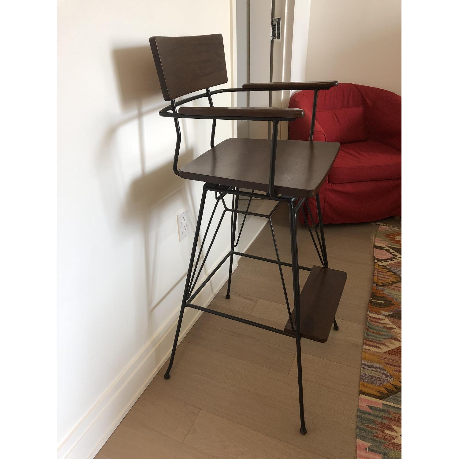 Crate & Barrel Elston Swivel Bar Stools - image-2