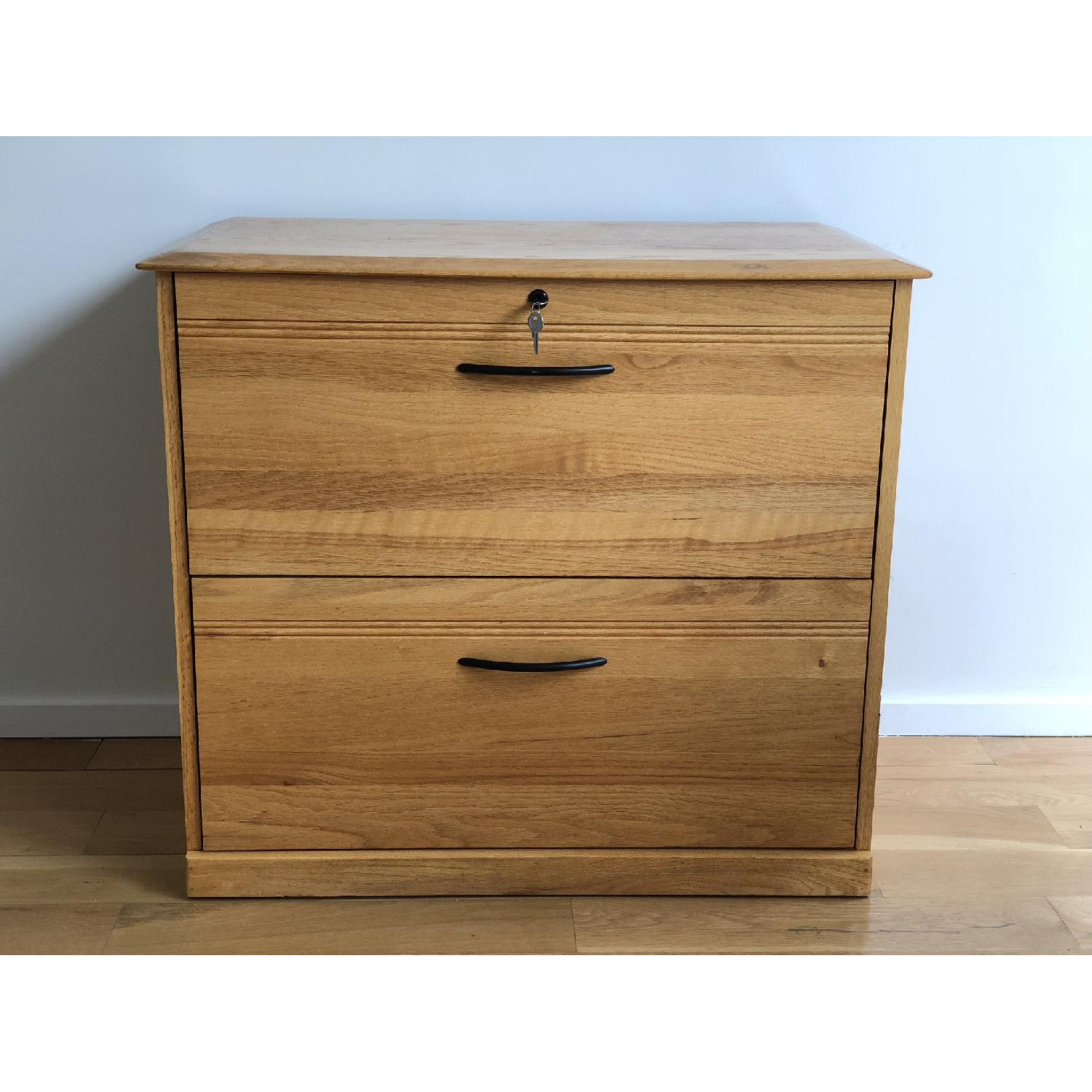 Amish Made Solid Oak Lateral File Cabinet - image-1