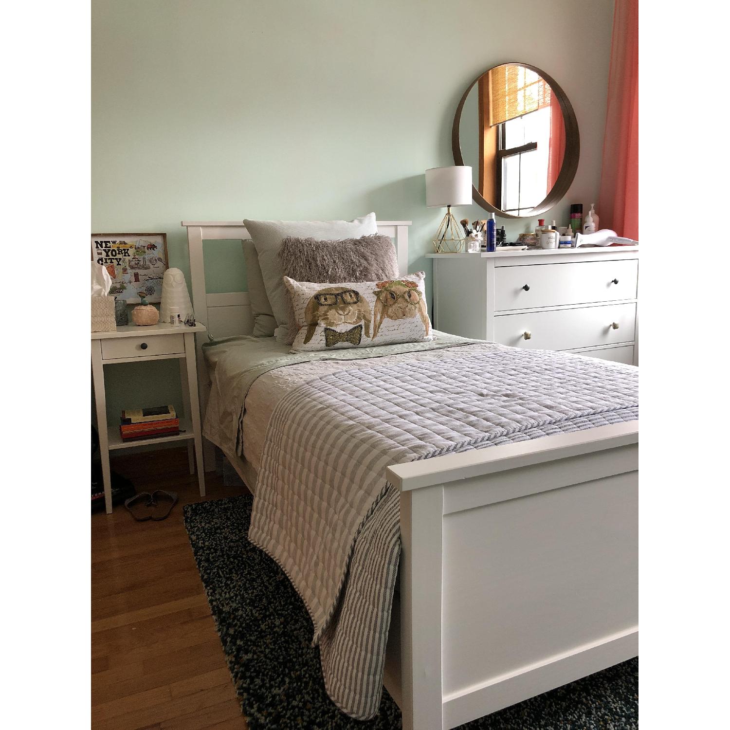 Ikea Hemnes Twin Bed Frame w/ Luroy Slatted Base - image-8