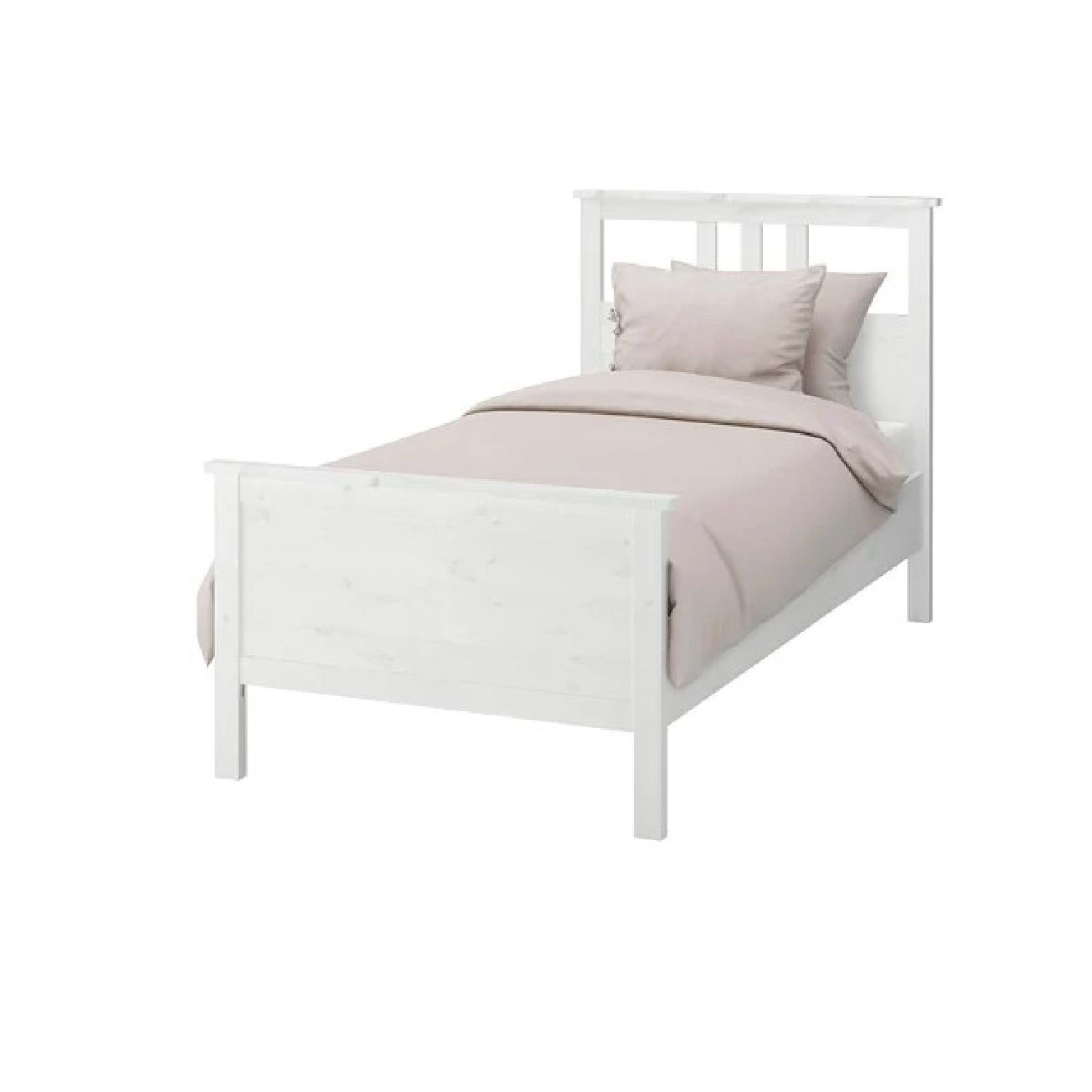 Ikea Hemnes Twin Bed Frame w/ Luroy Slatted Base AptDeco