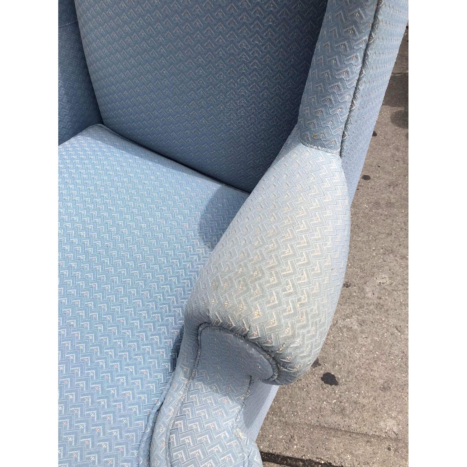 Vintage Thomasville Queen Anne Wing Armchair w/ Ottoman - image-3