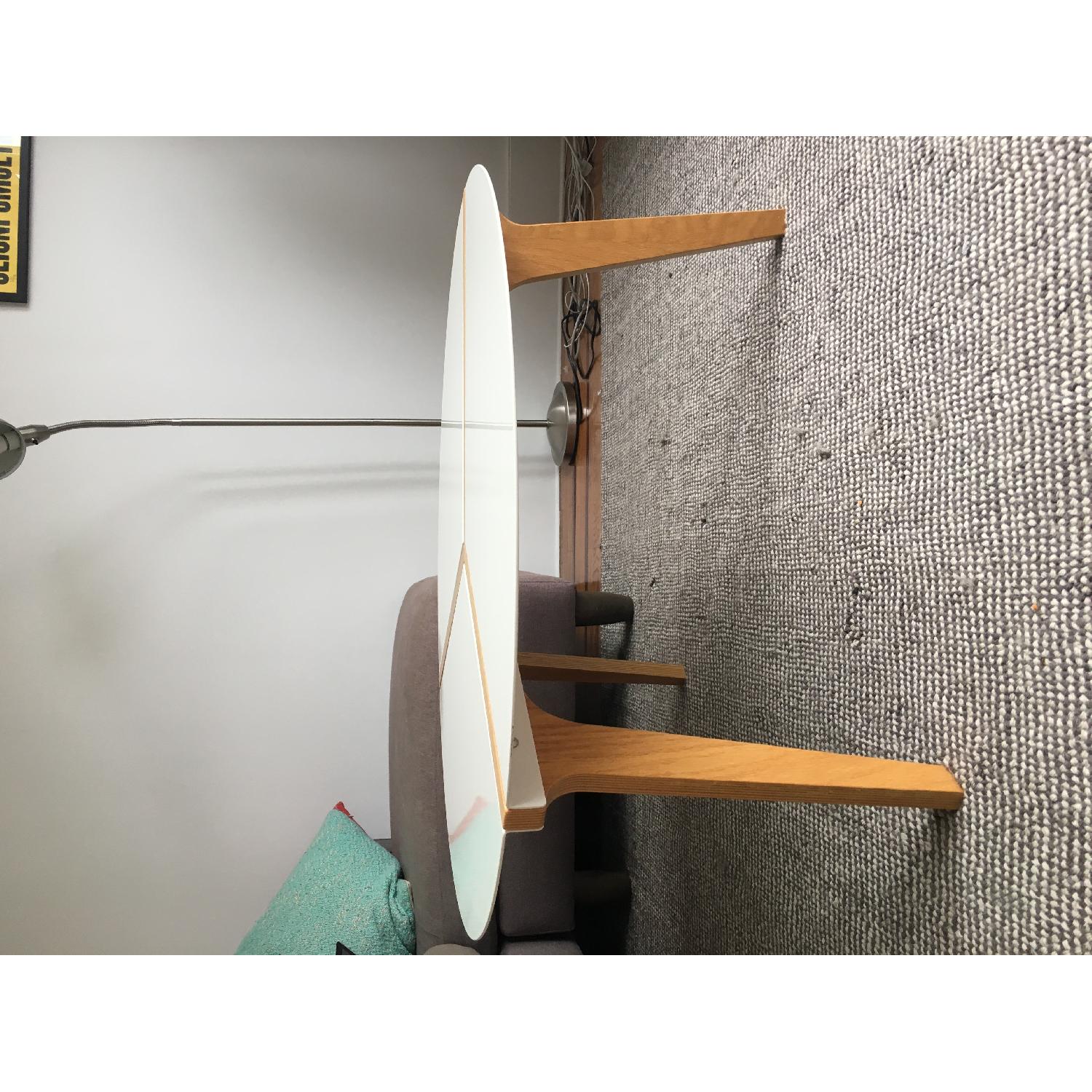 CB2 Round Metal/Wood Coffee Table - image-1