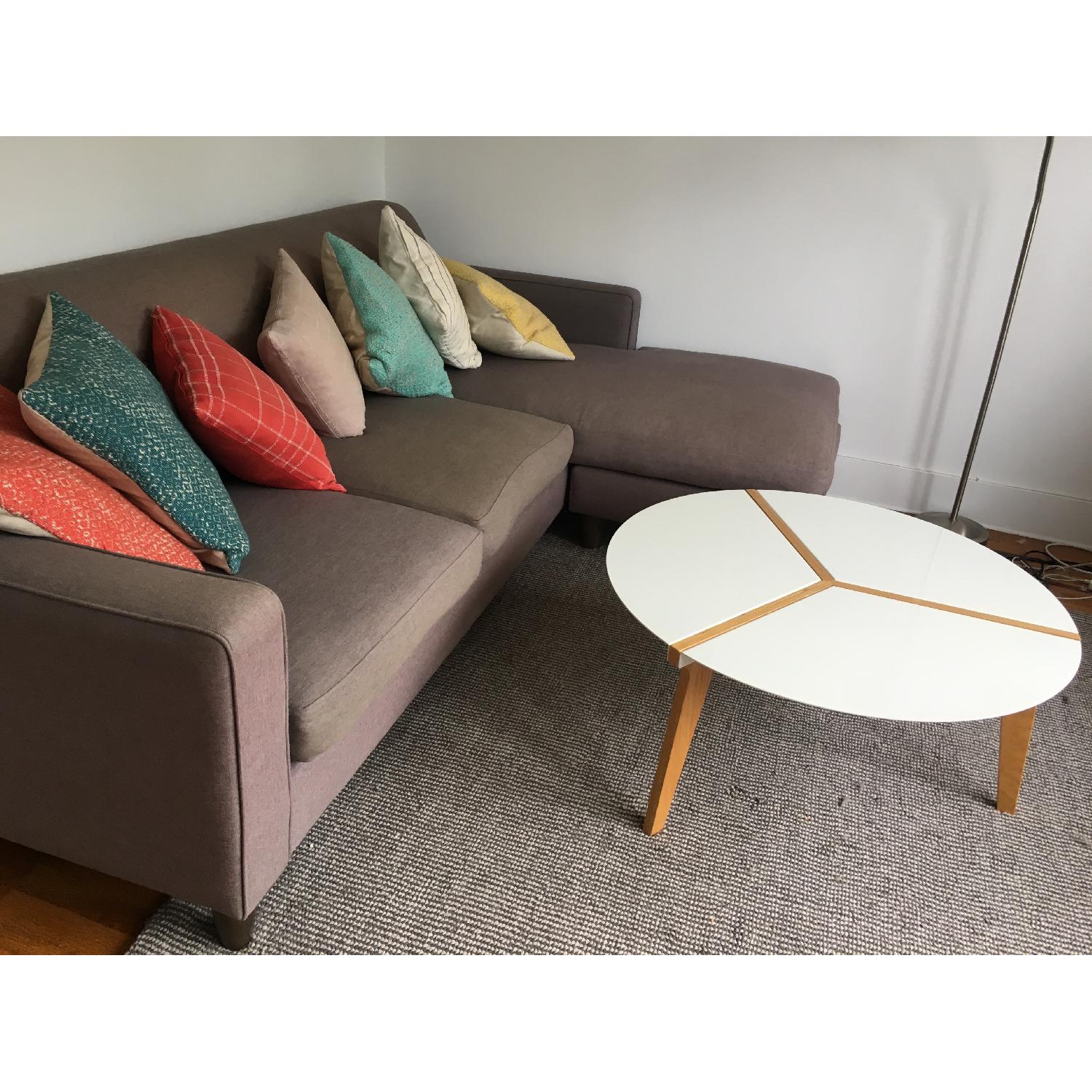 CB2 Round Metal/Wood Coffee Table - image-2