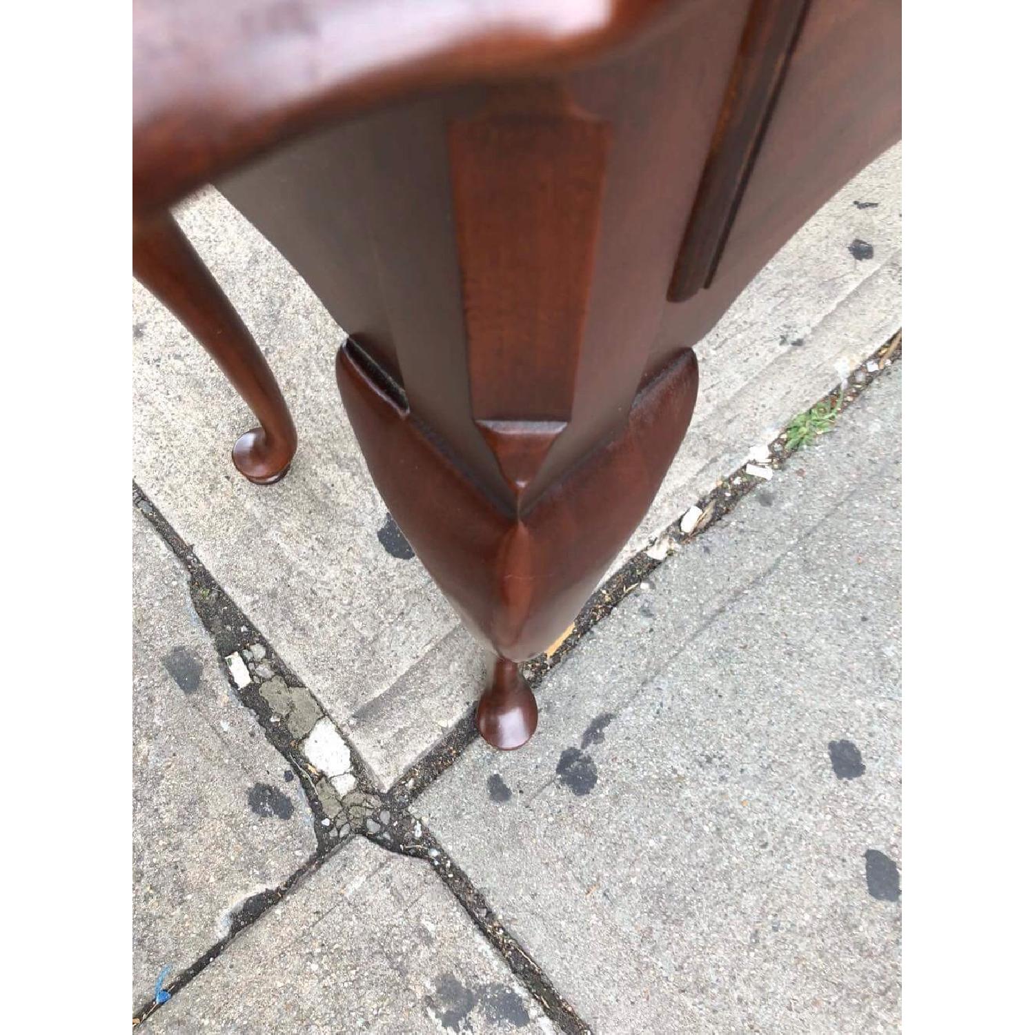 Thomasville Vintage Cherry Queen Anne 3 Drawer Console Table - image-8