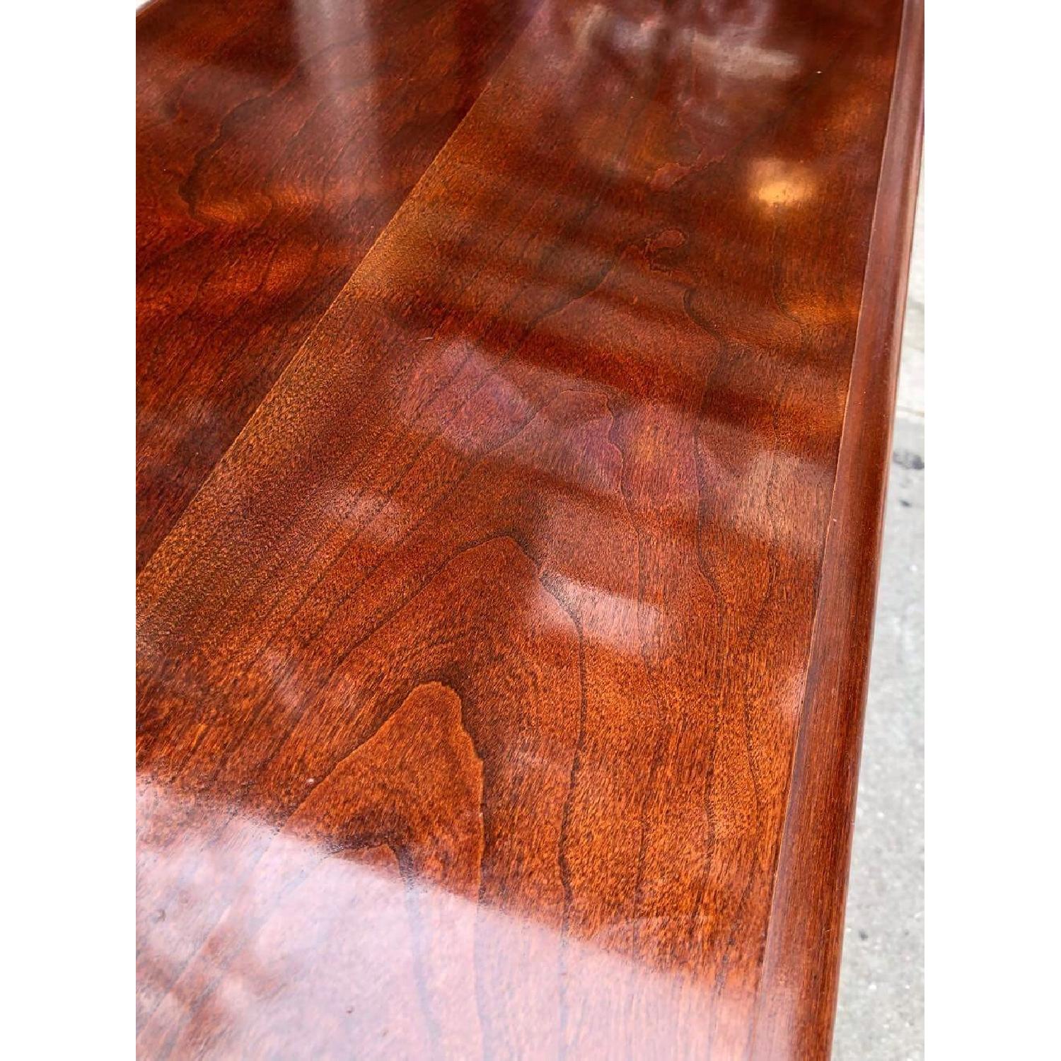 Thomasville Vintage Cherry Queen Anne 3 Drawer Console Table - image-10