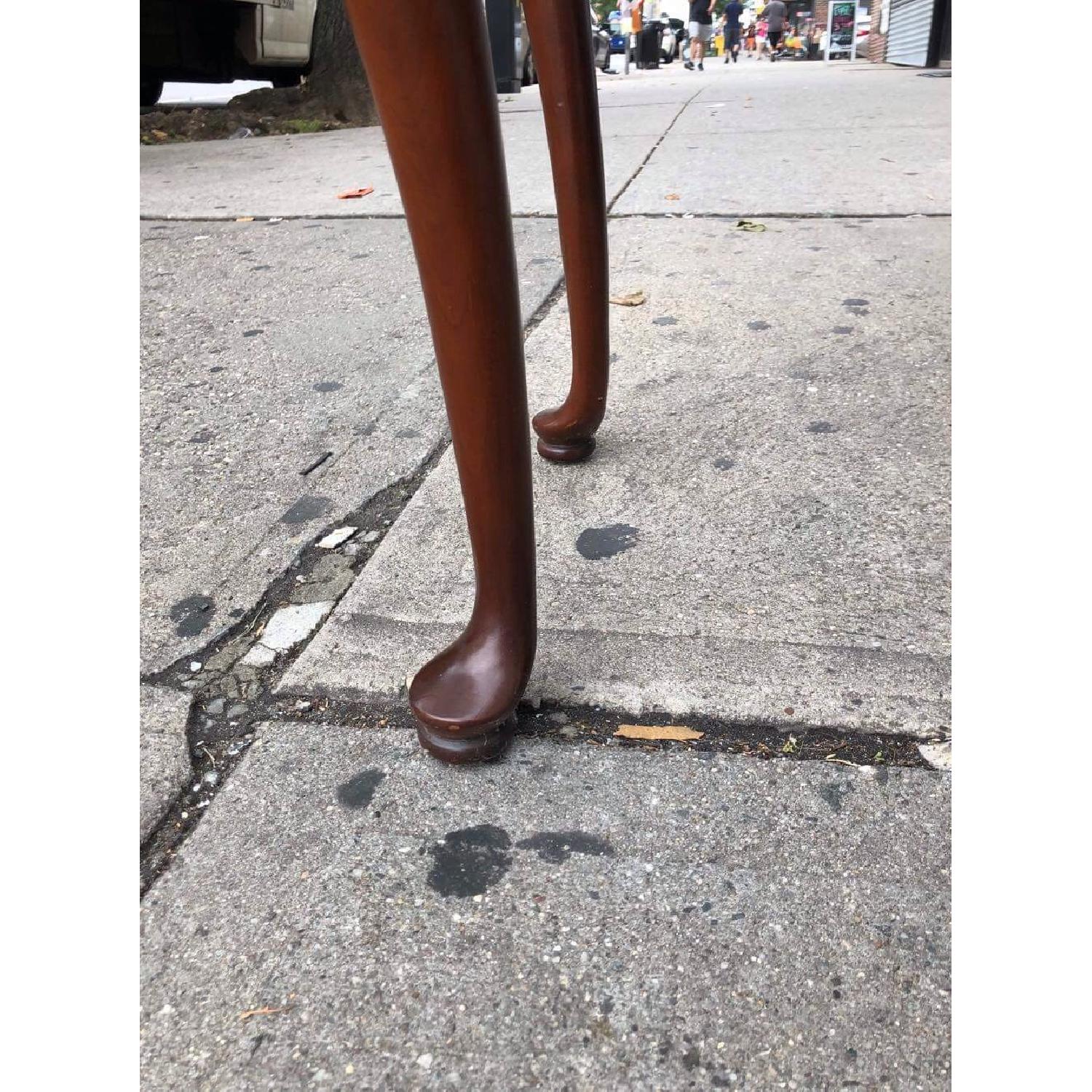 Thomasville Vintage Cherry Queen Anne 3 Drawer Console Table - image-11