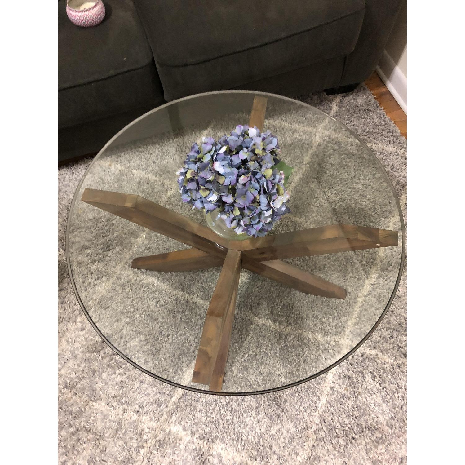 Pier 1 Simon Java X Coffee Table Base w/ Glass Top - image-2