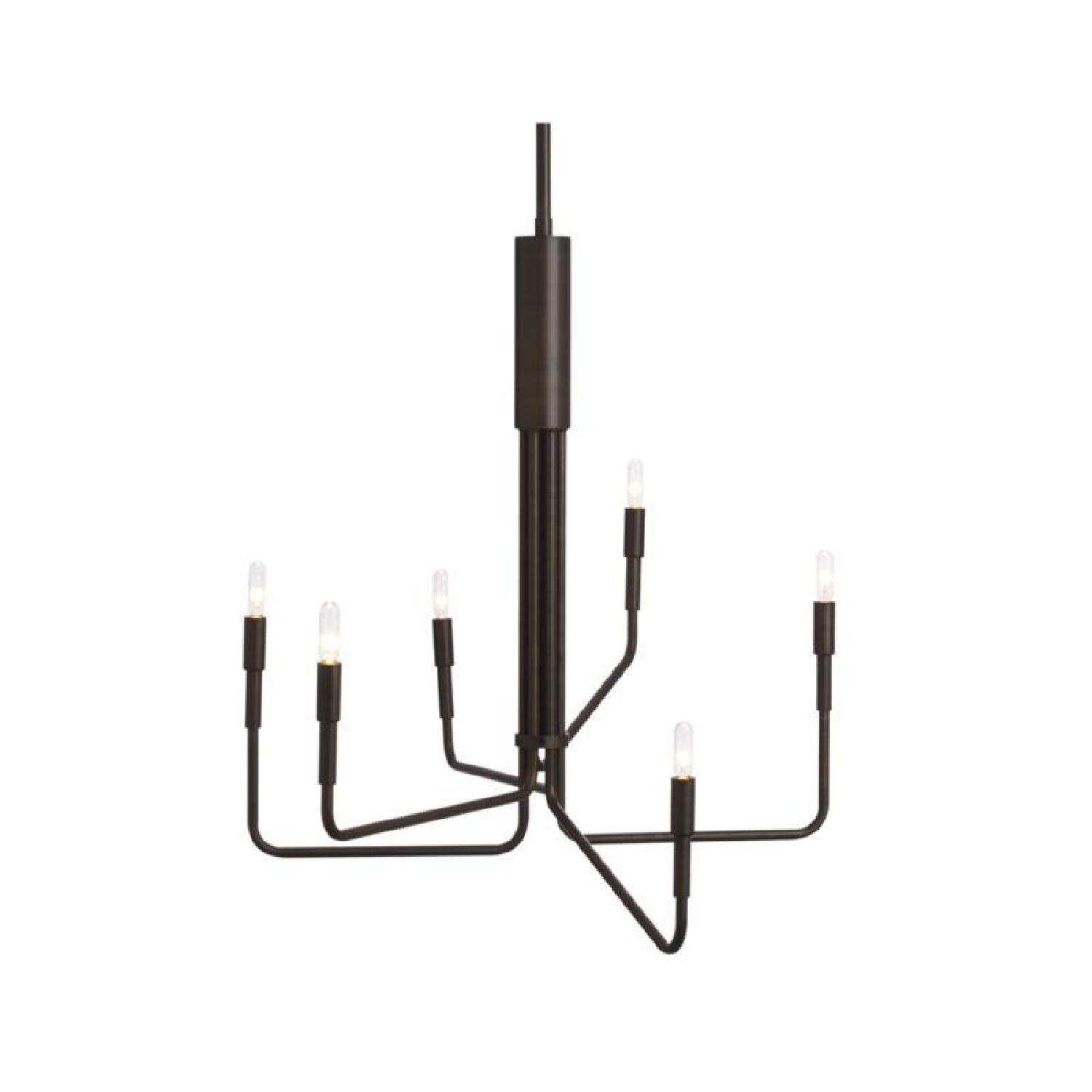 Crate & Barrel Clive 6-Arm Bronze Chandelier - image-0