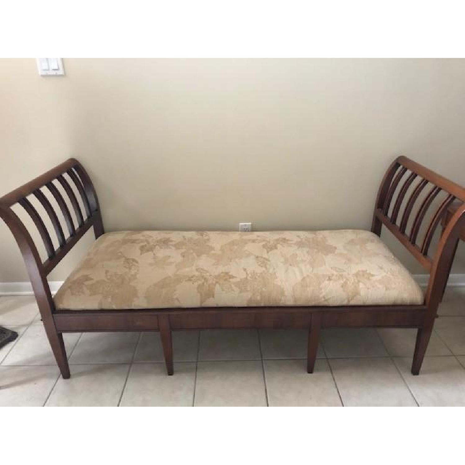 Antique Walnut Sofa/Bench/Bed - image-1