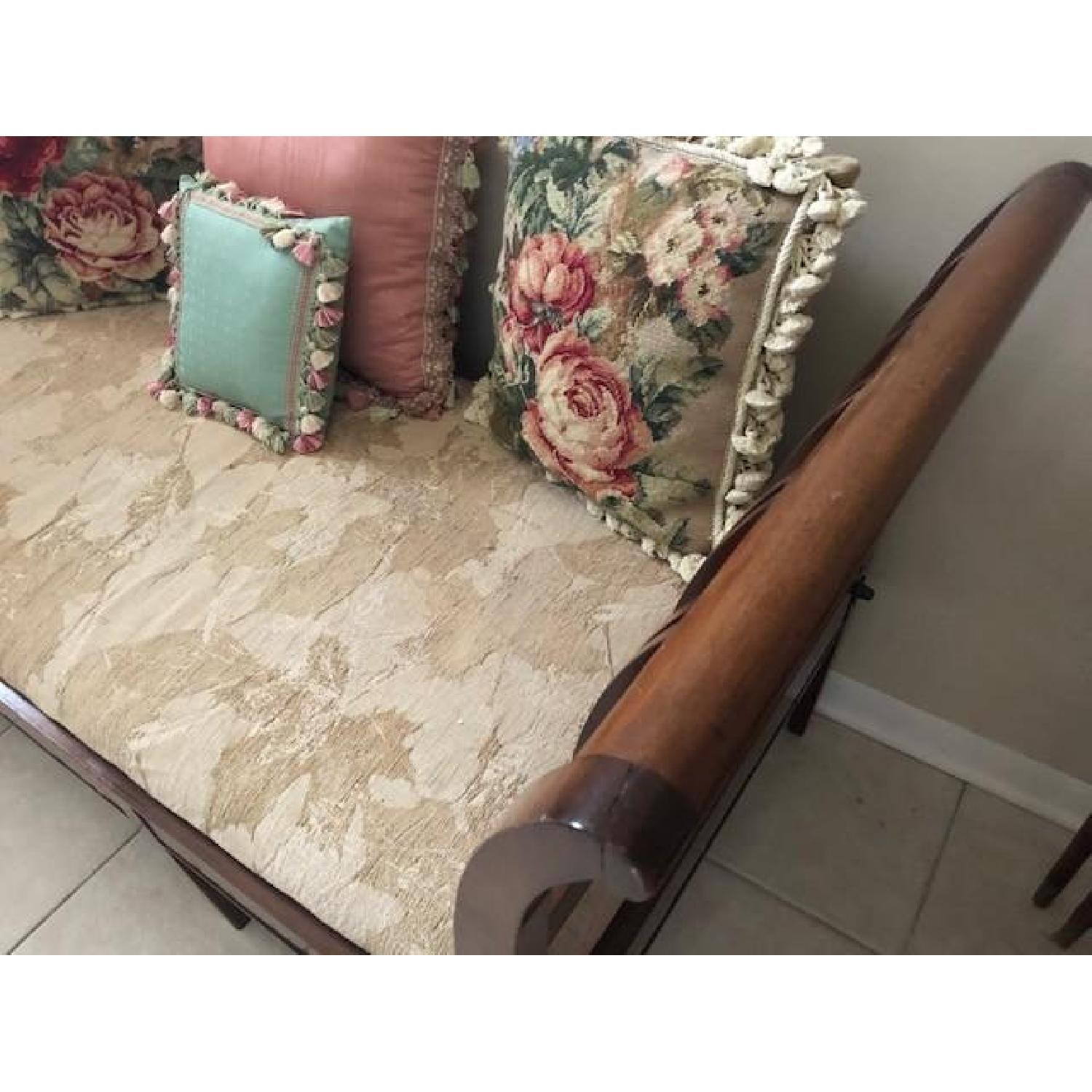 Antique Walnut Sofa/Bench/Bed - image-5