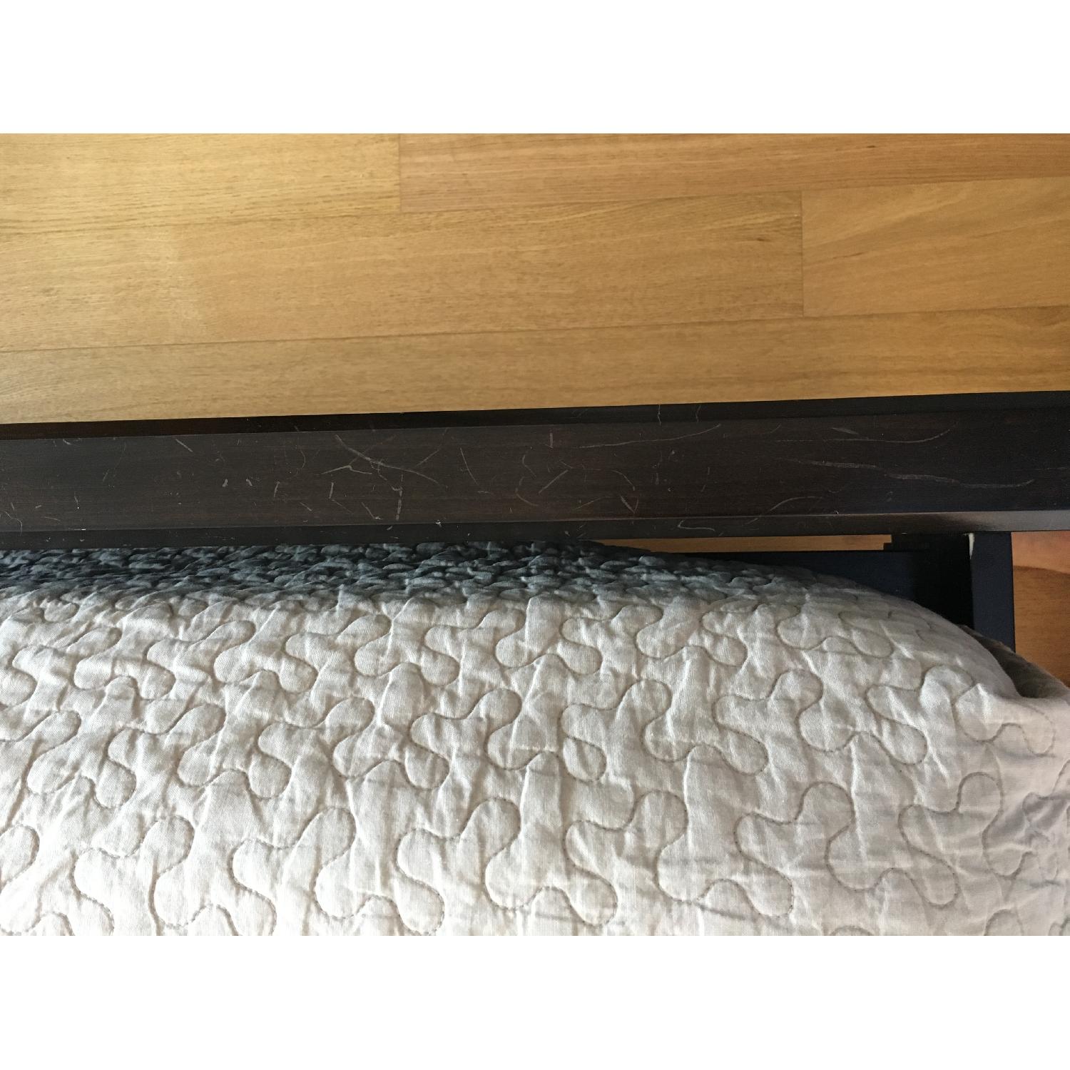 Crate & Barrel Wood & Fabric Platform Bed Frame - image-3