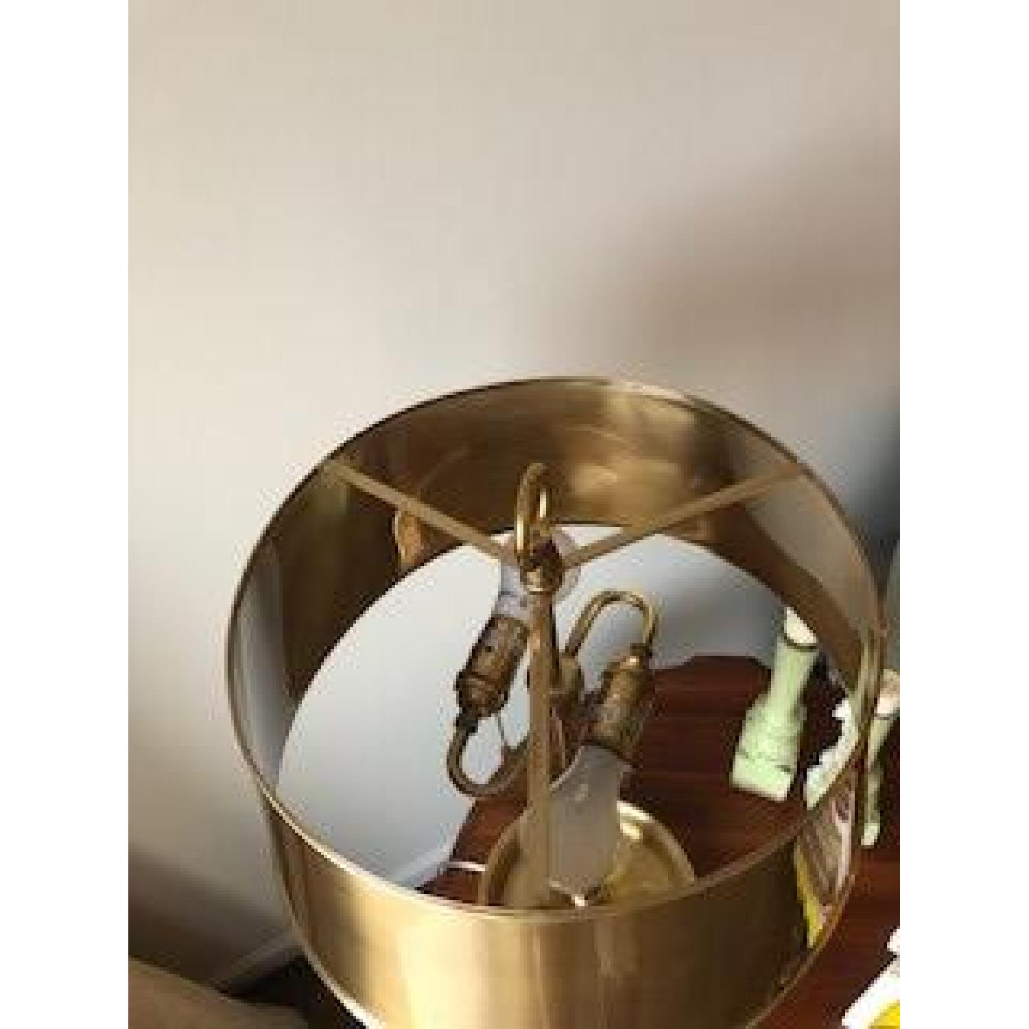Ethan Allen Brass Table Lamp w/ Brass Lamp Shade - image-3