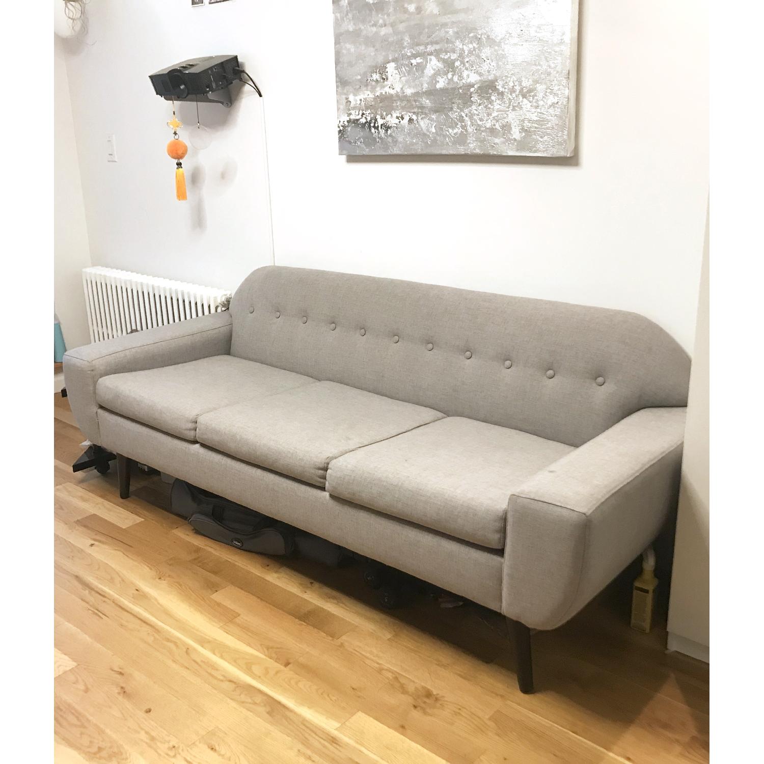 West Elm Archie Dove Grey Sofa - image-1