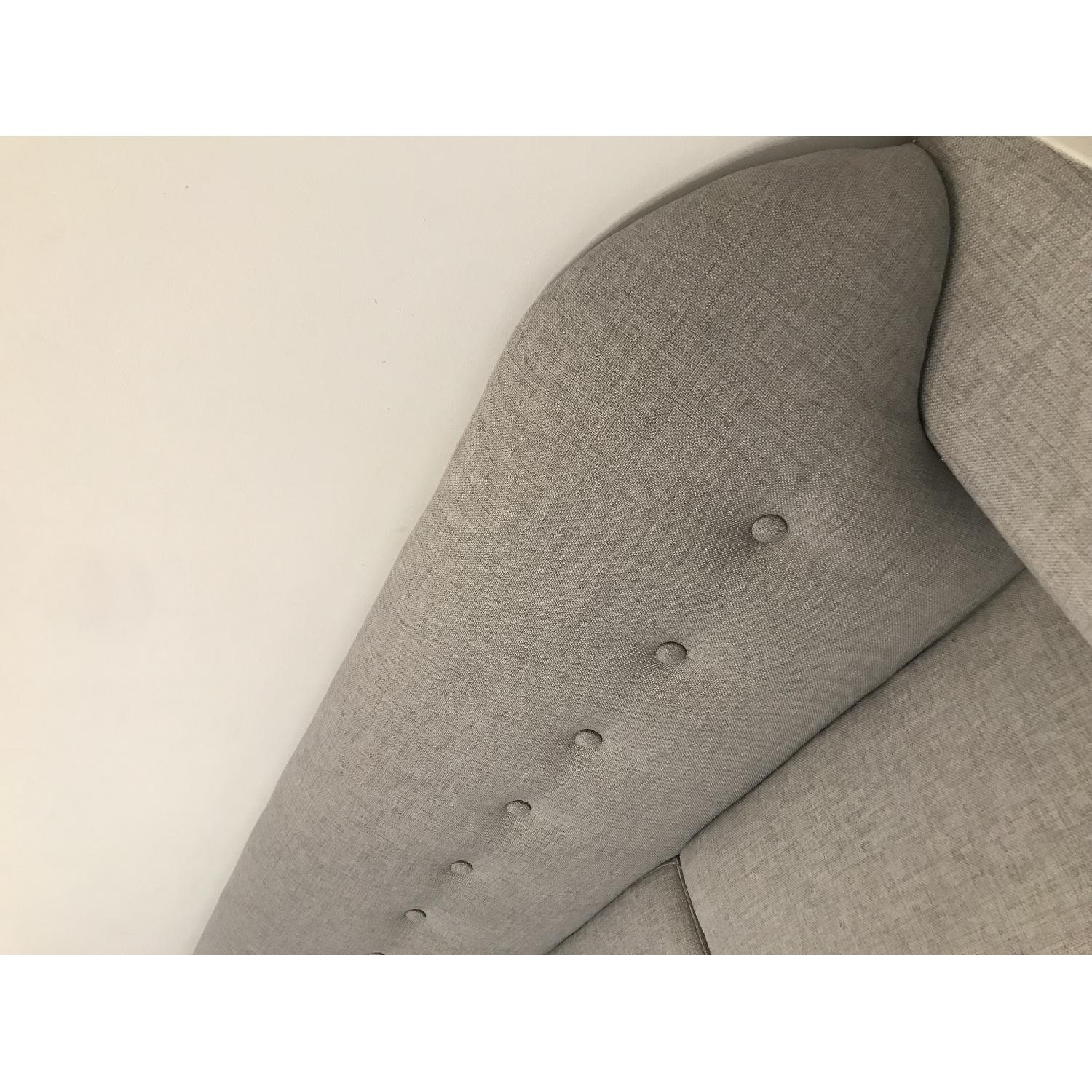 West Elm Archie Dove Grey Sofa - image-2