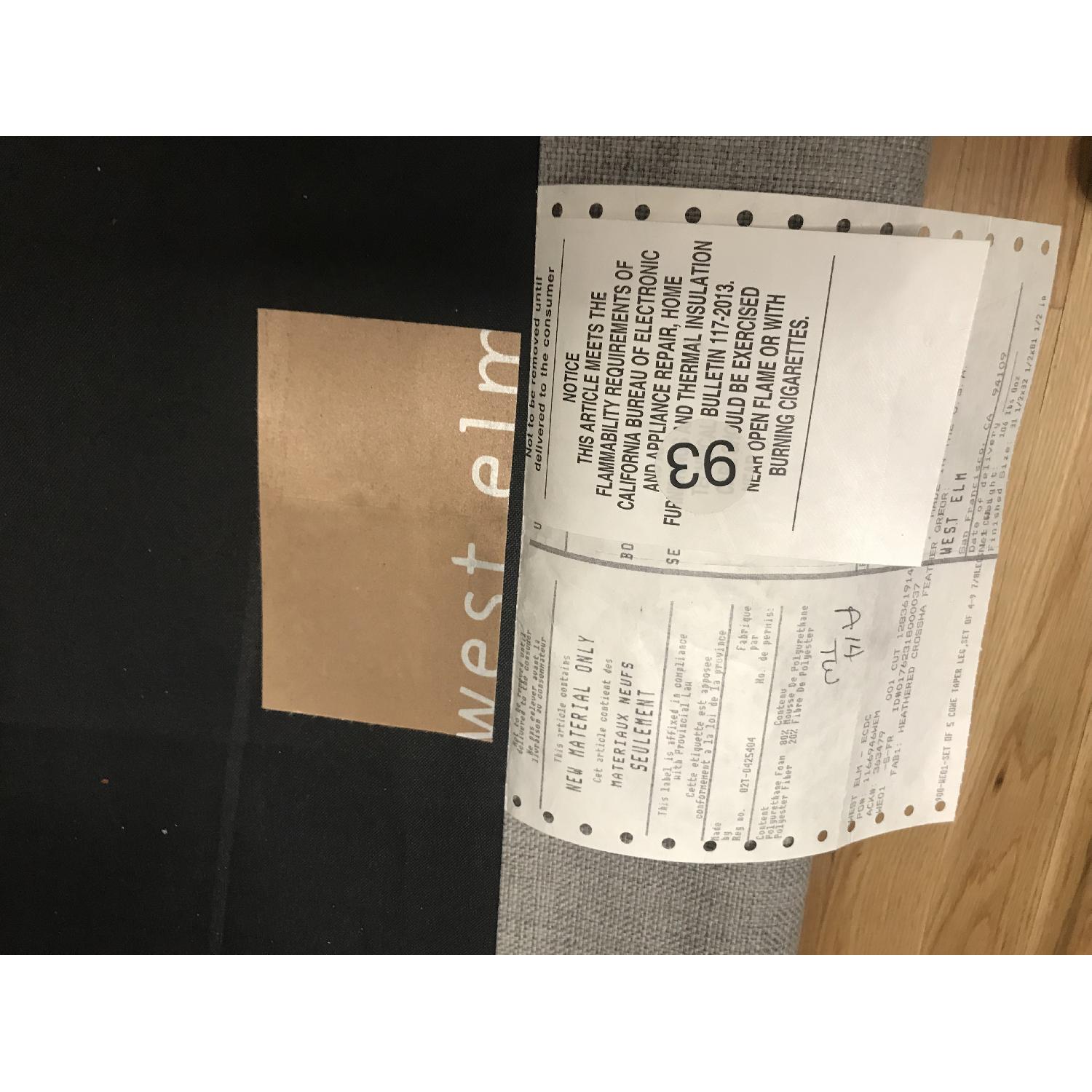 West Elm Archie Dove Grey Sofa - image-3