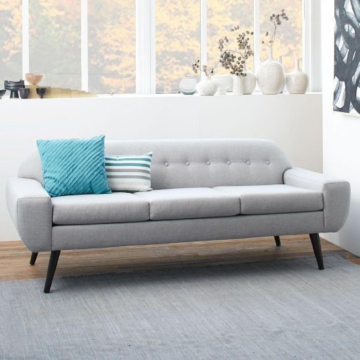West Elm Archie Dove Grey Sofa - image-7