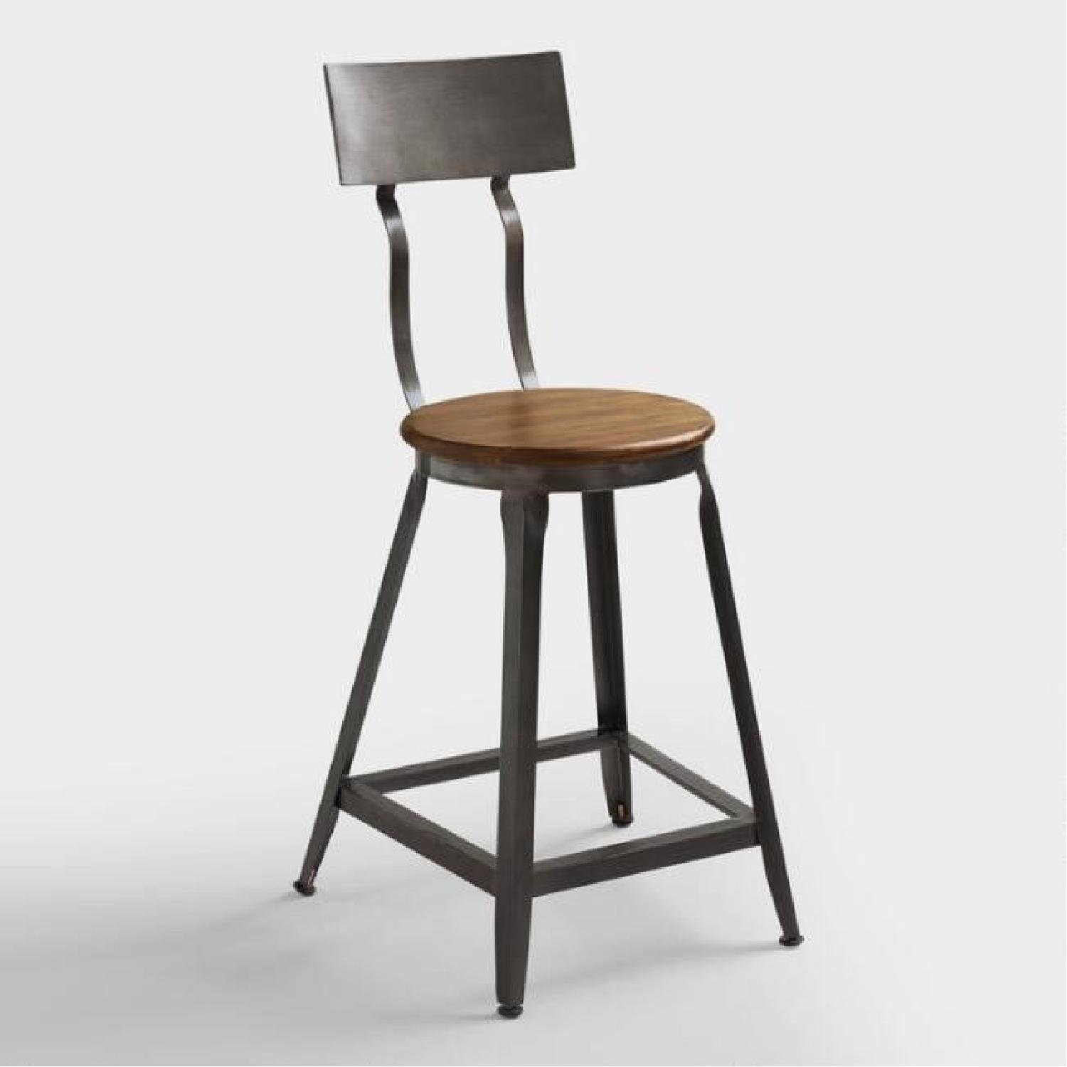 Ikea Birch Table w/ 2 World Market Bar Stools - image-6