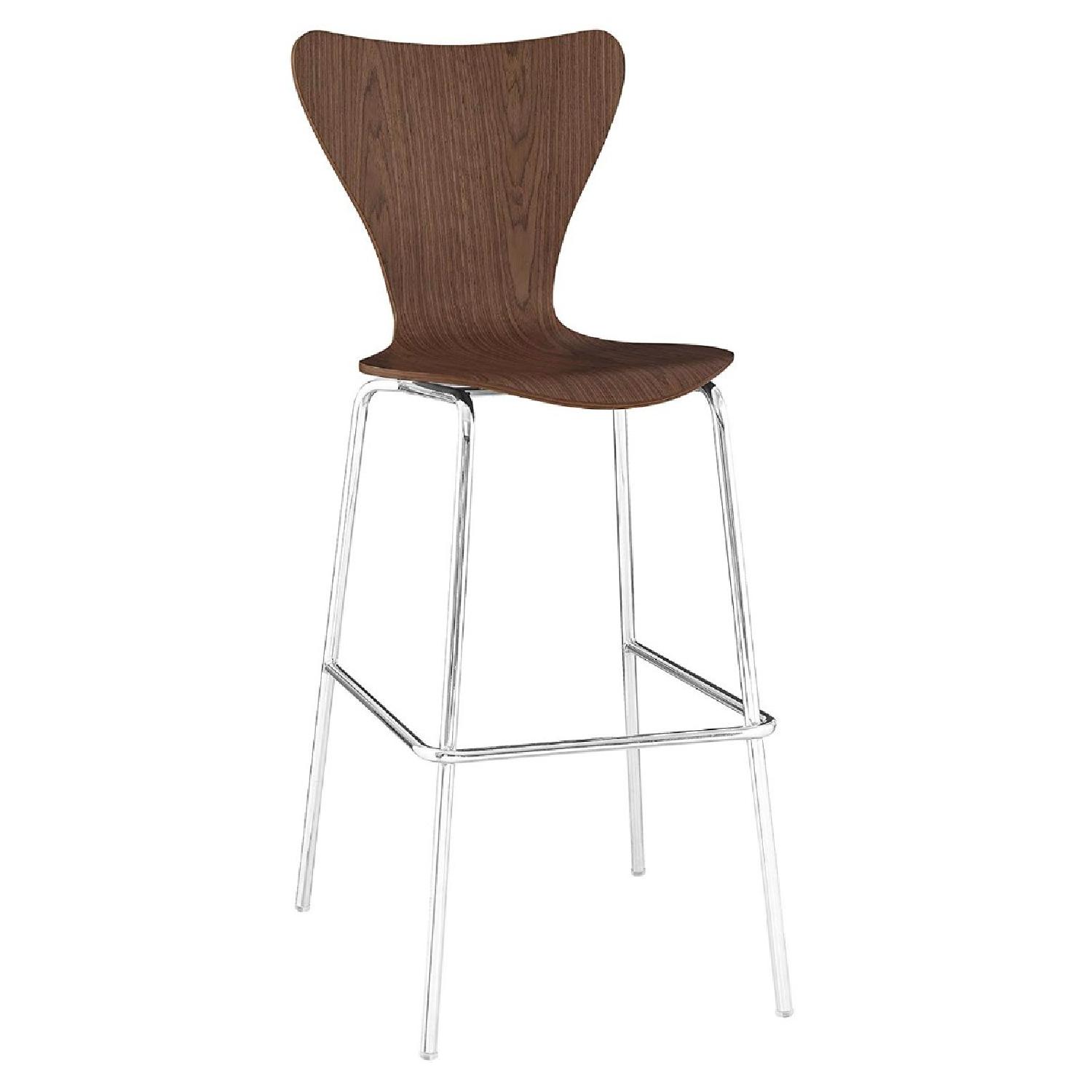 Modern Walnut Bar Stools - image-0