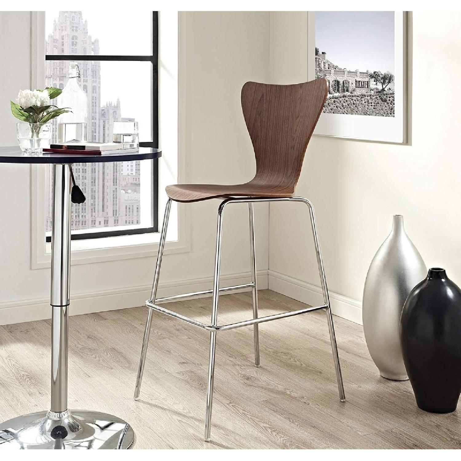 Modern Walnut Bar Stools - image-1