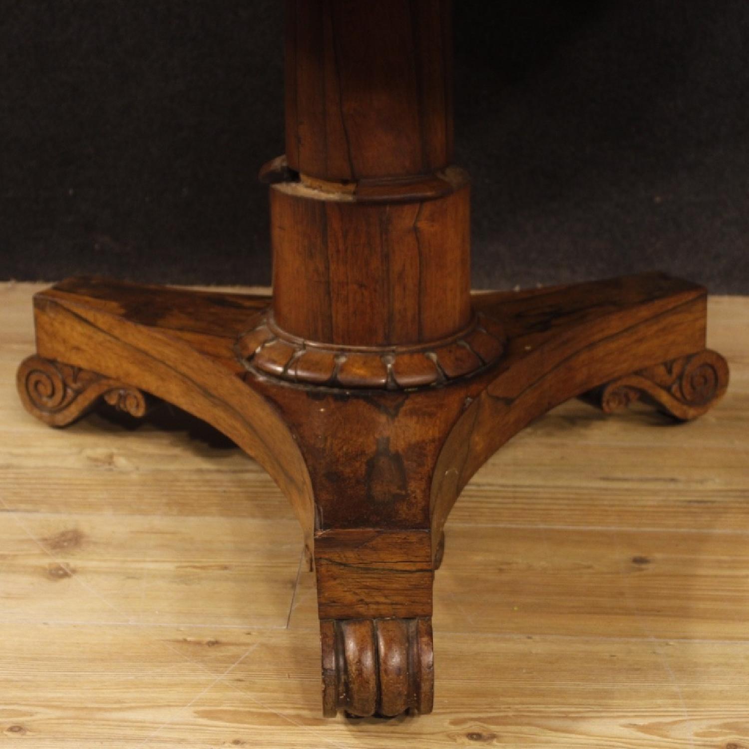 20th Century English Dining Table in Palisander & Mahogany - image-4