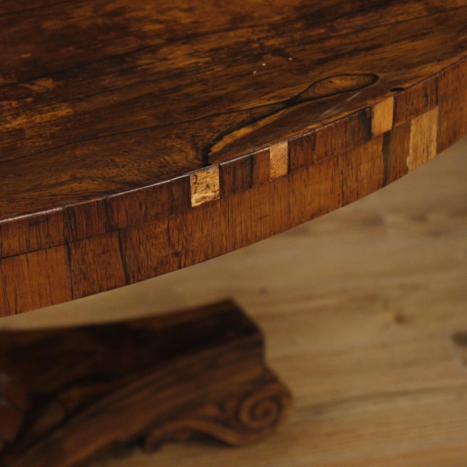 20th Century English Dining Table in Palisander & Mahogany - image-12