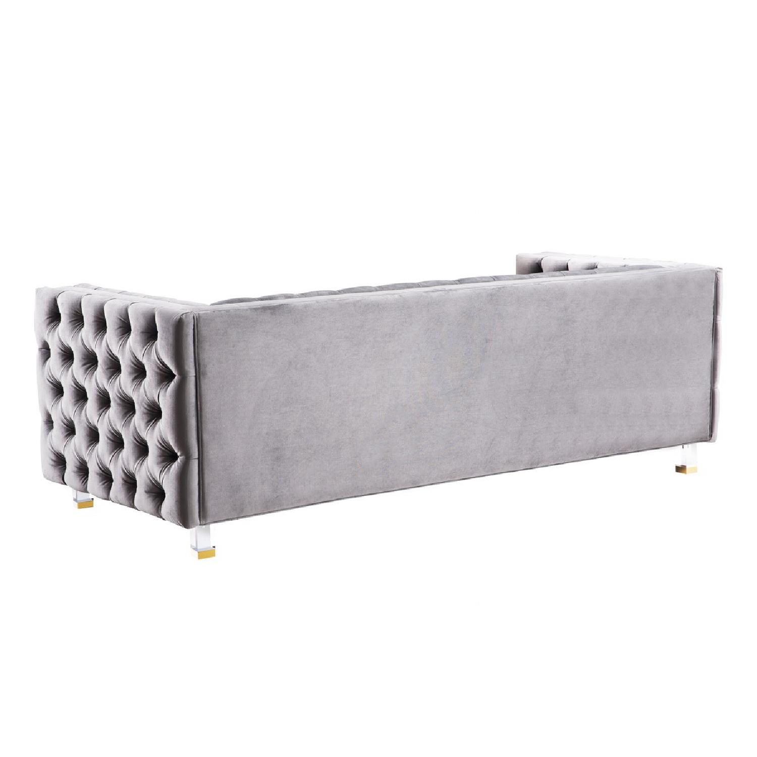 TOV Furniture Rimini Grey Velvet Sofa - image-1
