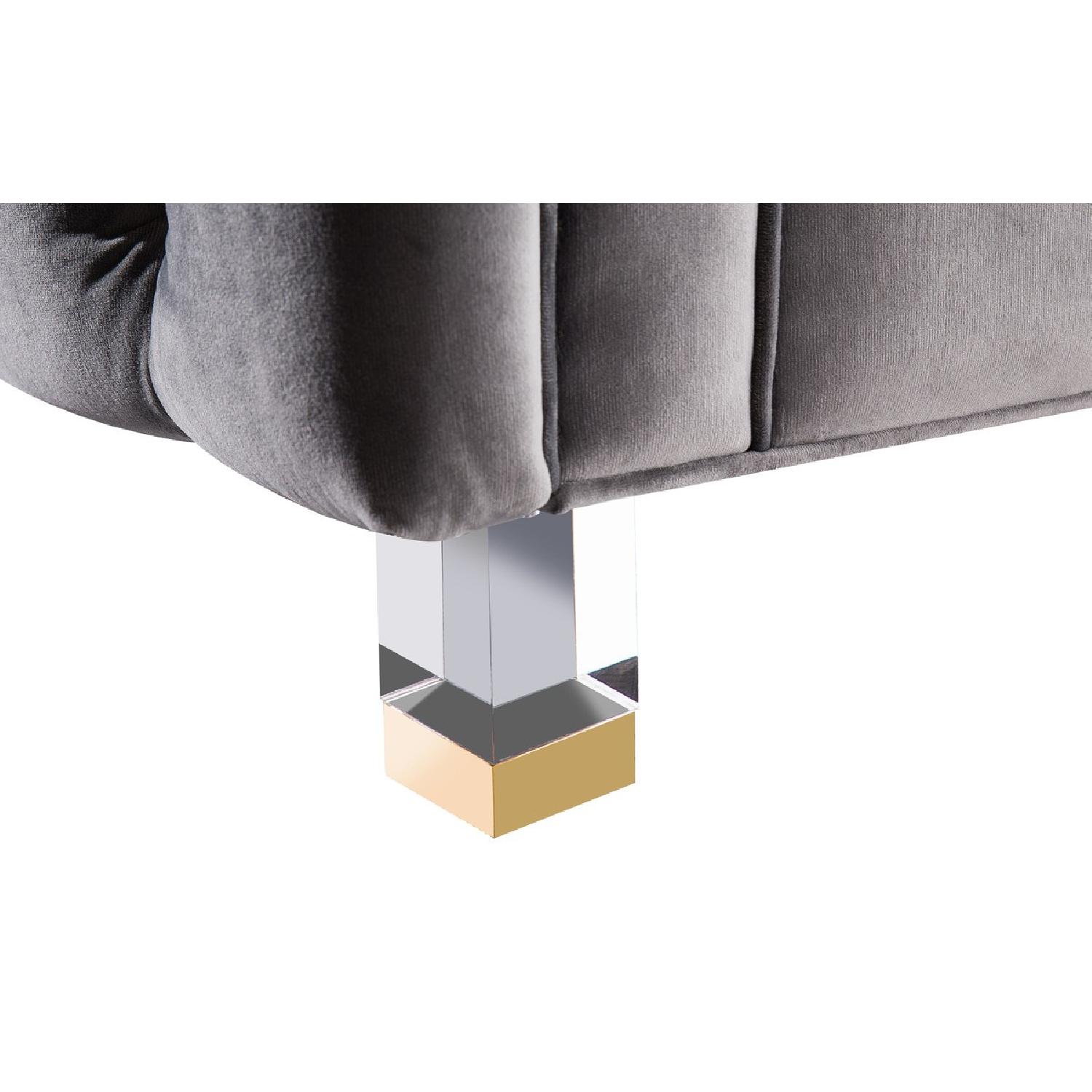 TOV Furniture Rimini Grey Velvet Sofa - image-3