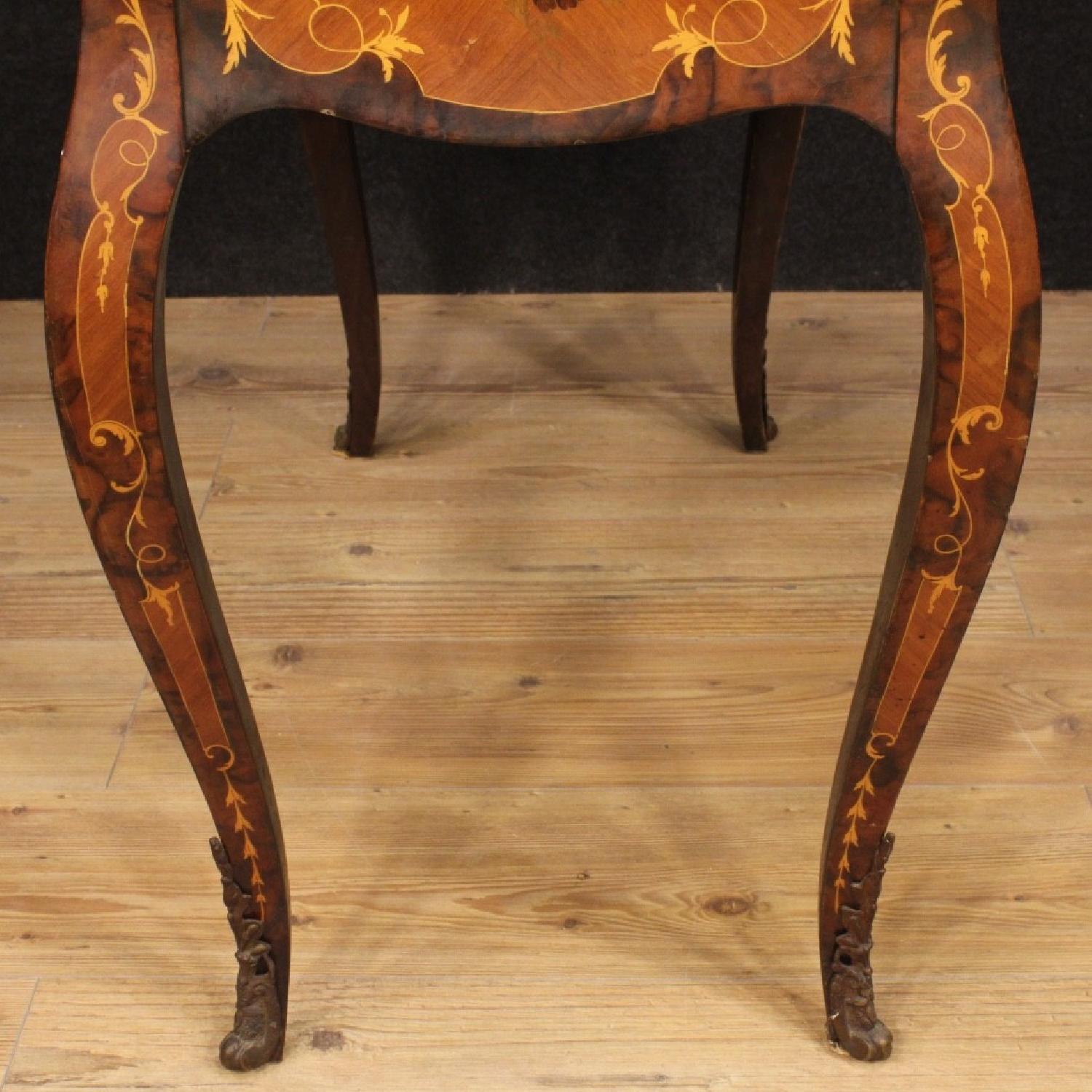 20th Century Italian Inlaid Game Table w/ Bronze Details - image-7